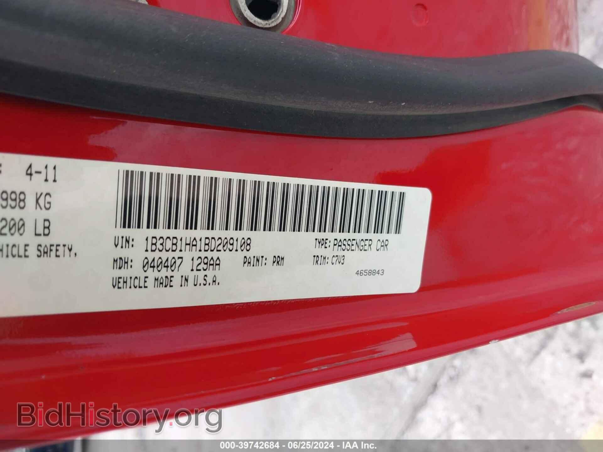 2011 DODGE CALIBER - VIN: 1B3CB1HA1BD209108 - Photo 9