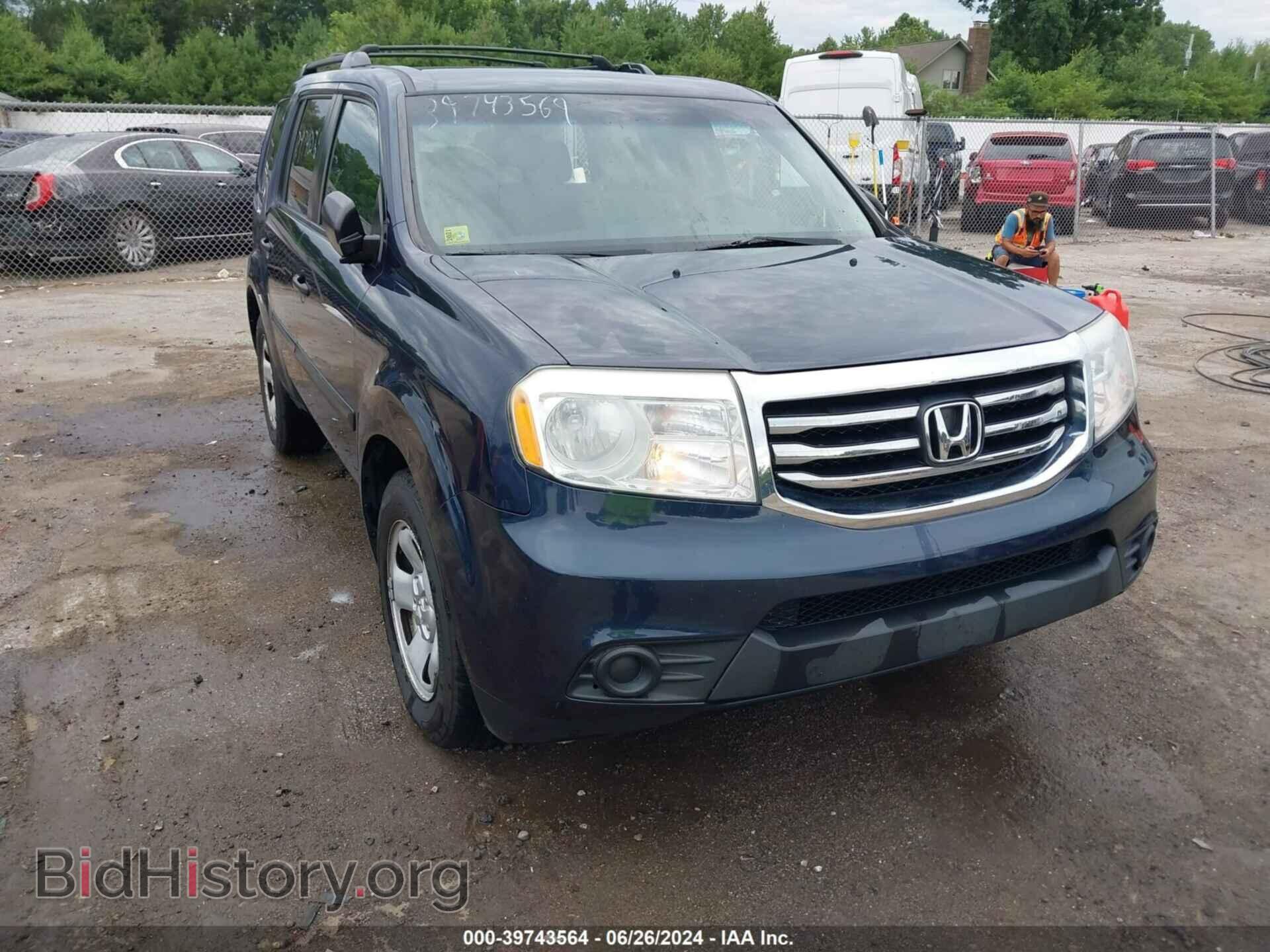 Photo 5FNYF4H28CB057860 - HONDA PILOT 2012