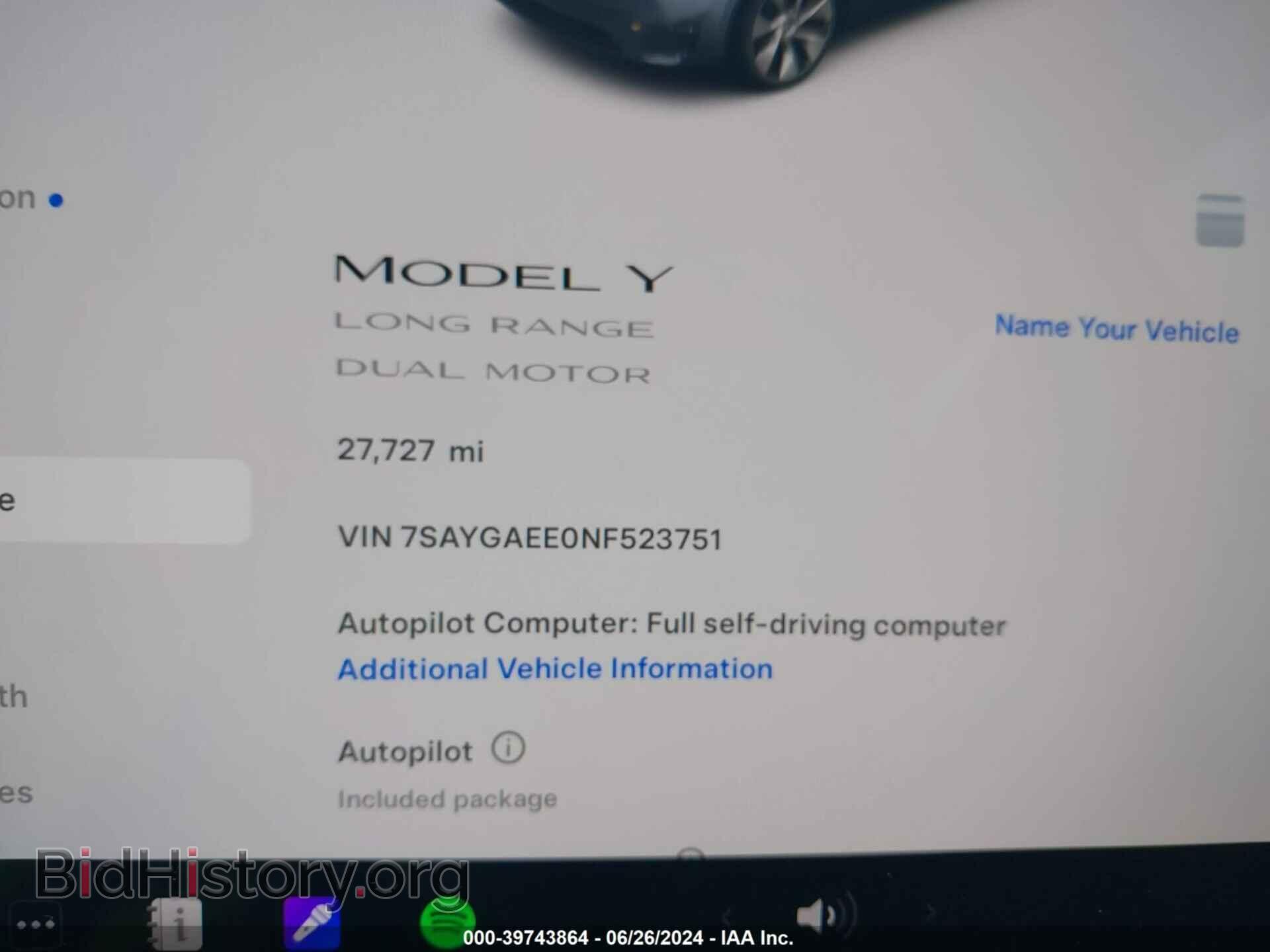 2022 TESLA MODEL Y - VIN: 7SAYGAEE0NF523751 - Фото 7