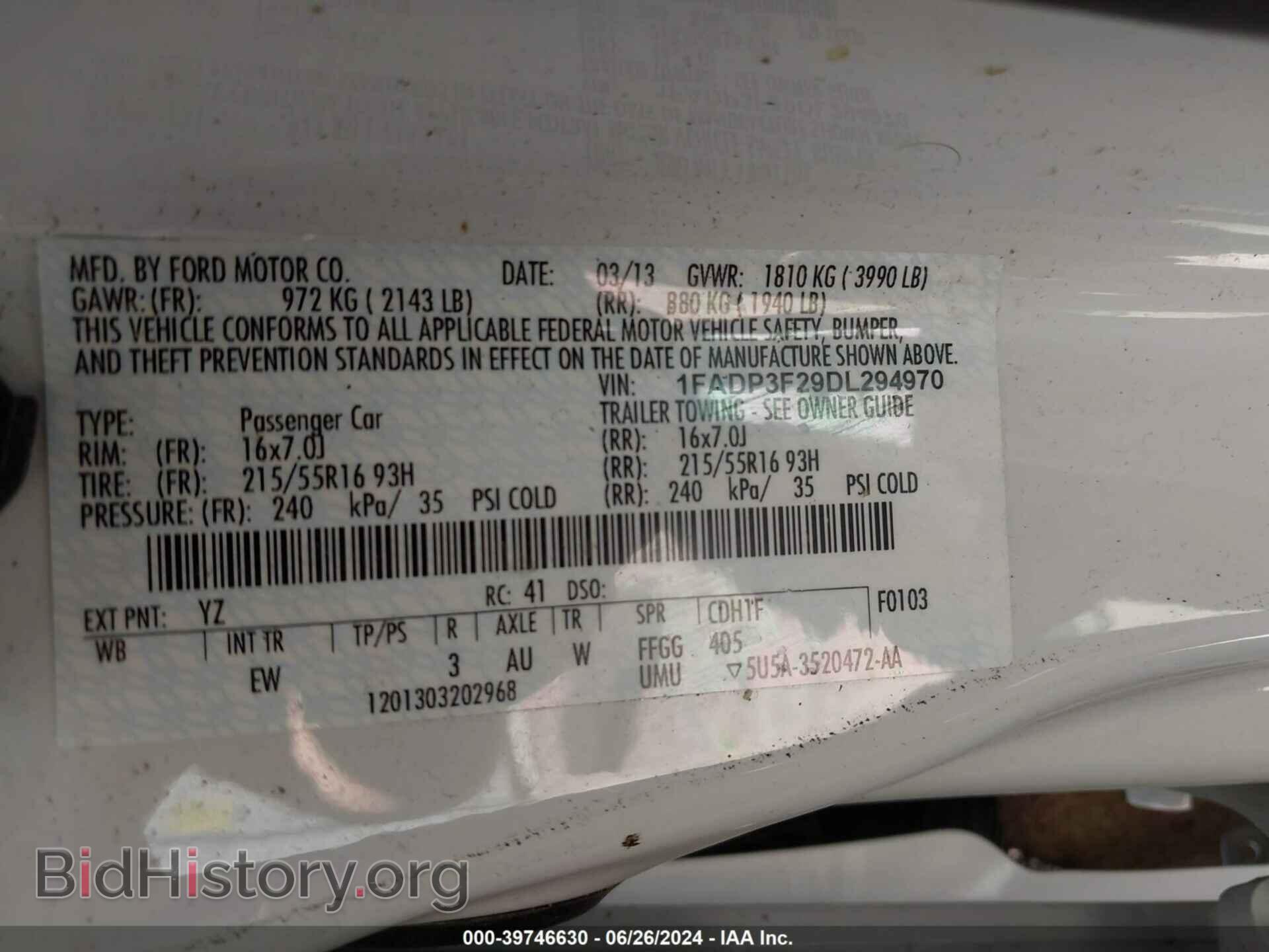 2013 FORD FOCUS - VIN: 1FADP3F29DL294970 - Photo 9