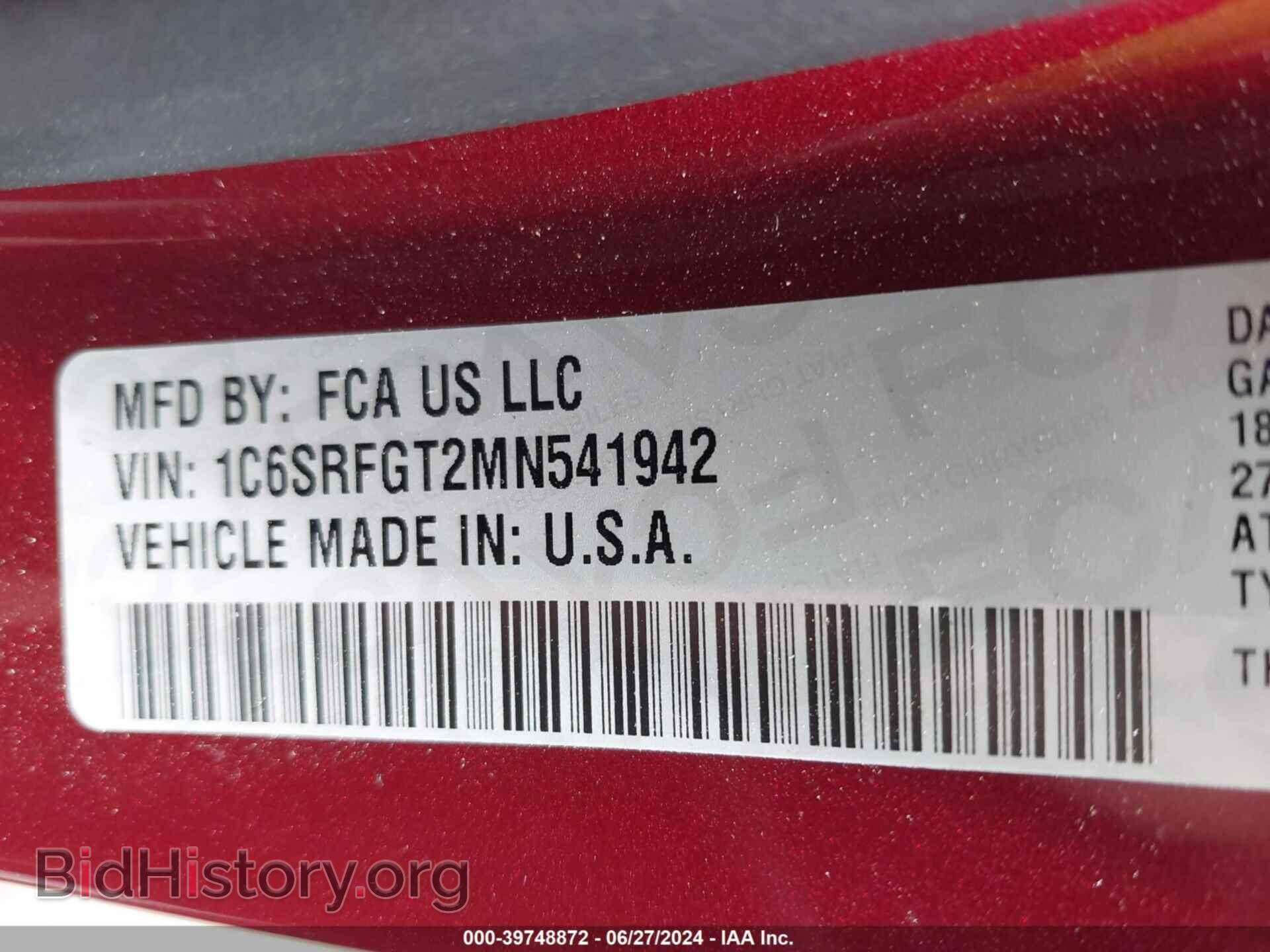 2021 RAM 1500 - VIN: 1C6SRFGT2MN541942 - Фото 9