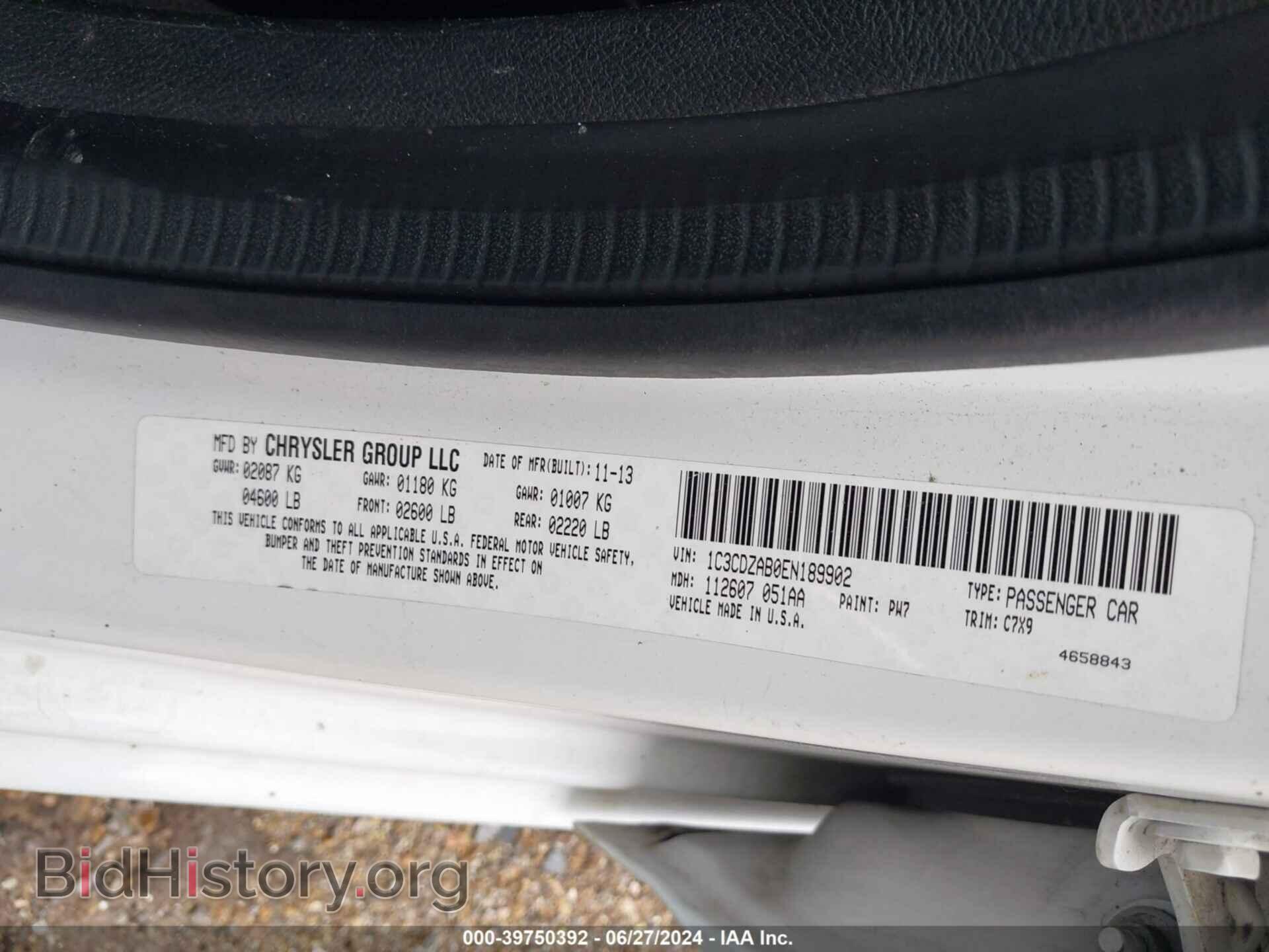 2014 DODGE AVENGER - VIN: 1C3CDZABOEN189902 - Фото 9