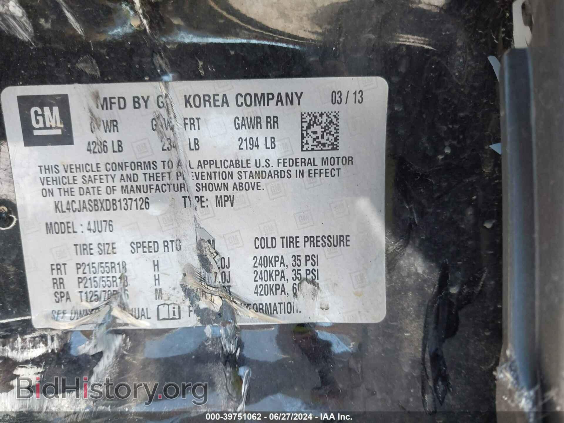2013 BUICK ENCORE - VIN: KL4CJASBXDB137126 - Photo 9
