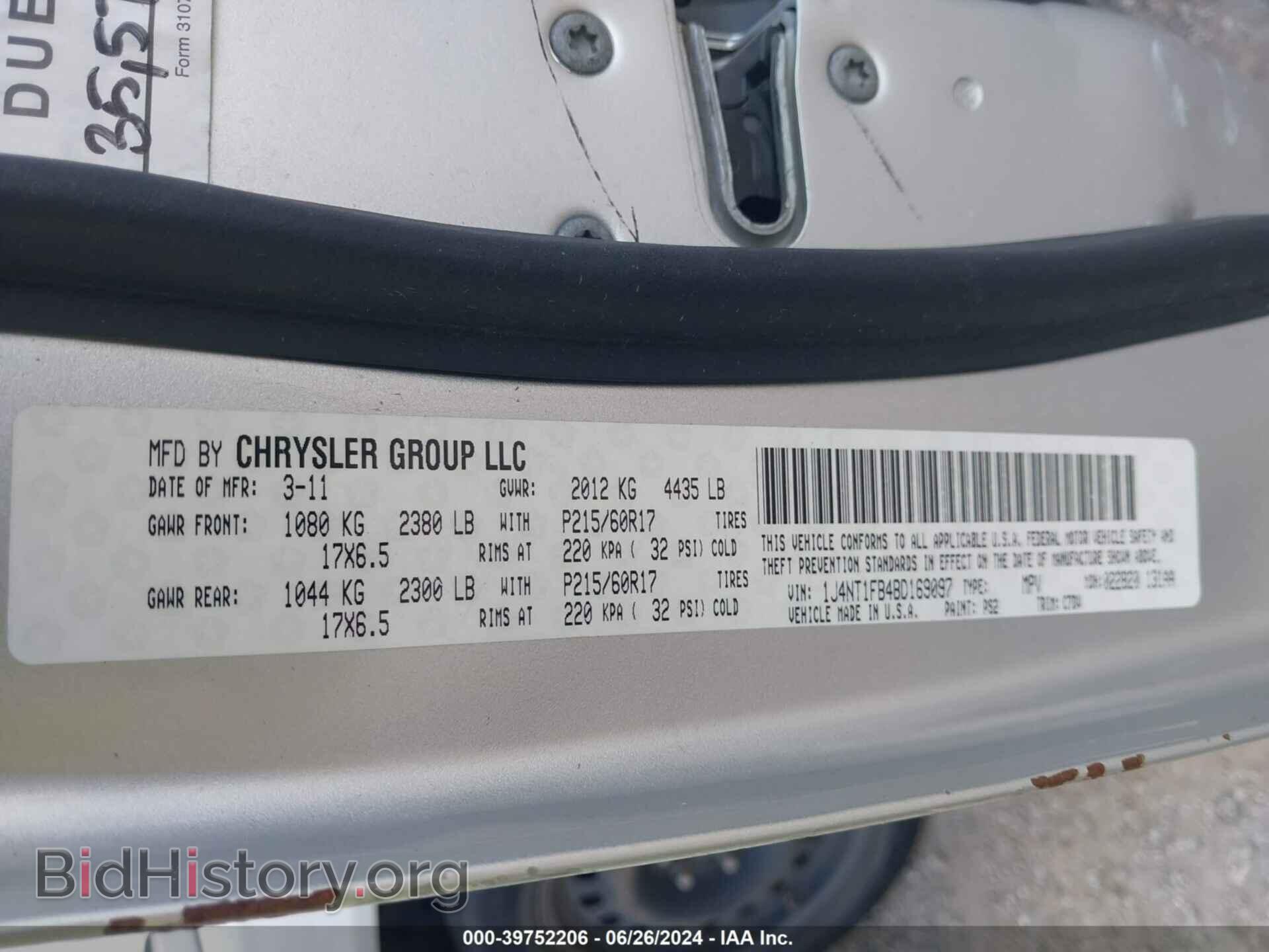 2011 JEEP COMPASS - VIN: 1J4NT1FB4BD169097 - Photo 9