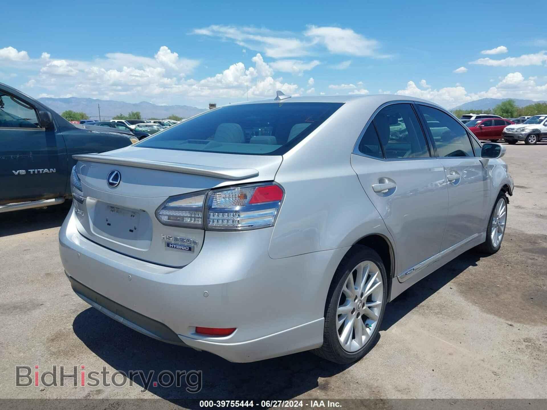 2010 LEXUS HS 250H - VIN: JTHBB1BA5A2027200 - Фото 4