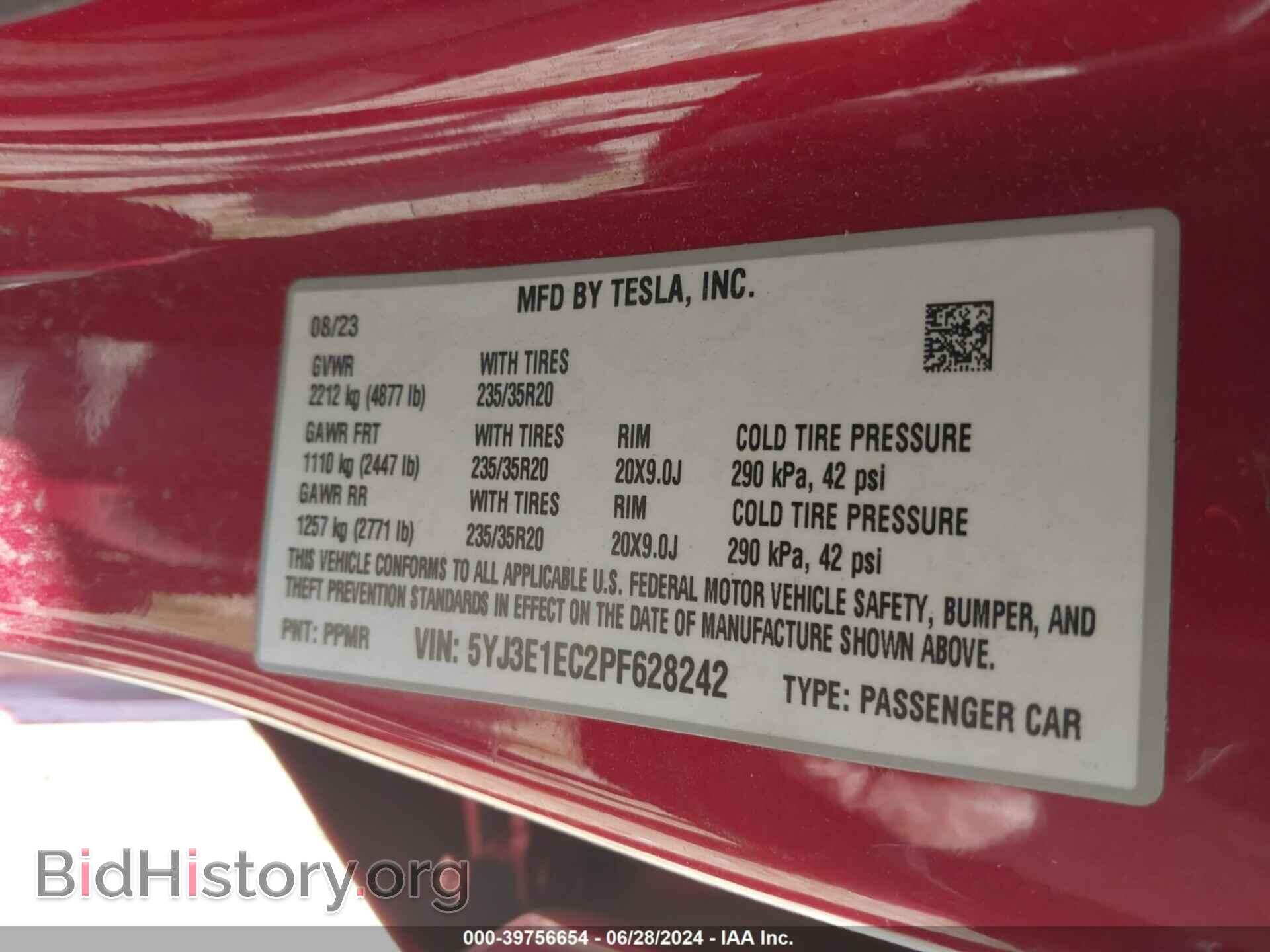 2023 TESLA MODEL 3 - VIN: 5YJ3E1EC2PF628242 - Фото 9