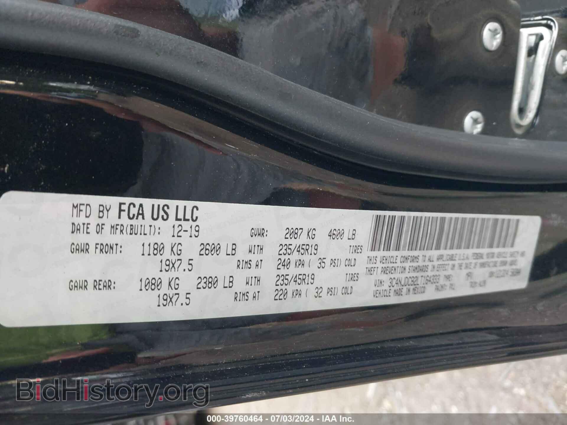 2020 JEEP COMPASS - VIN: 3C4NJDCB2LT164333 - Фото 9