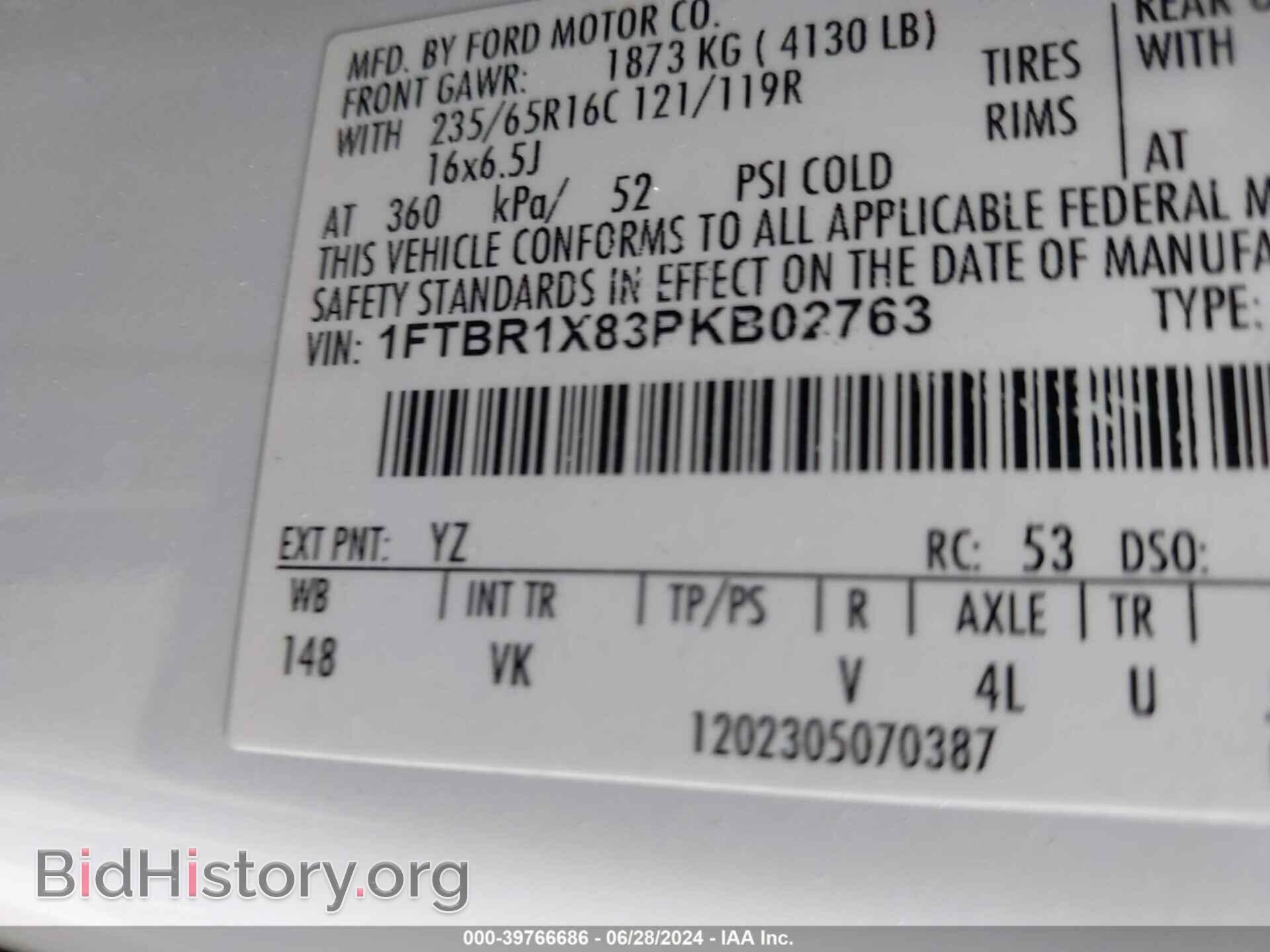 2023 FORD TRANSIT-250 - VIN: 1FTBR1X83PKB02763 - Фото 9