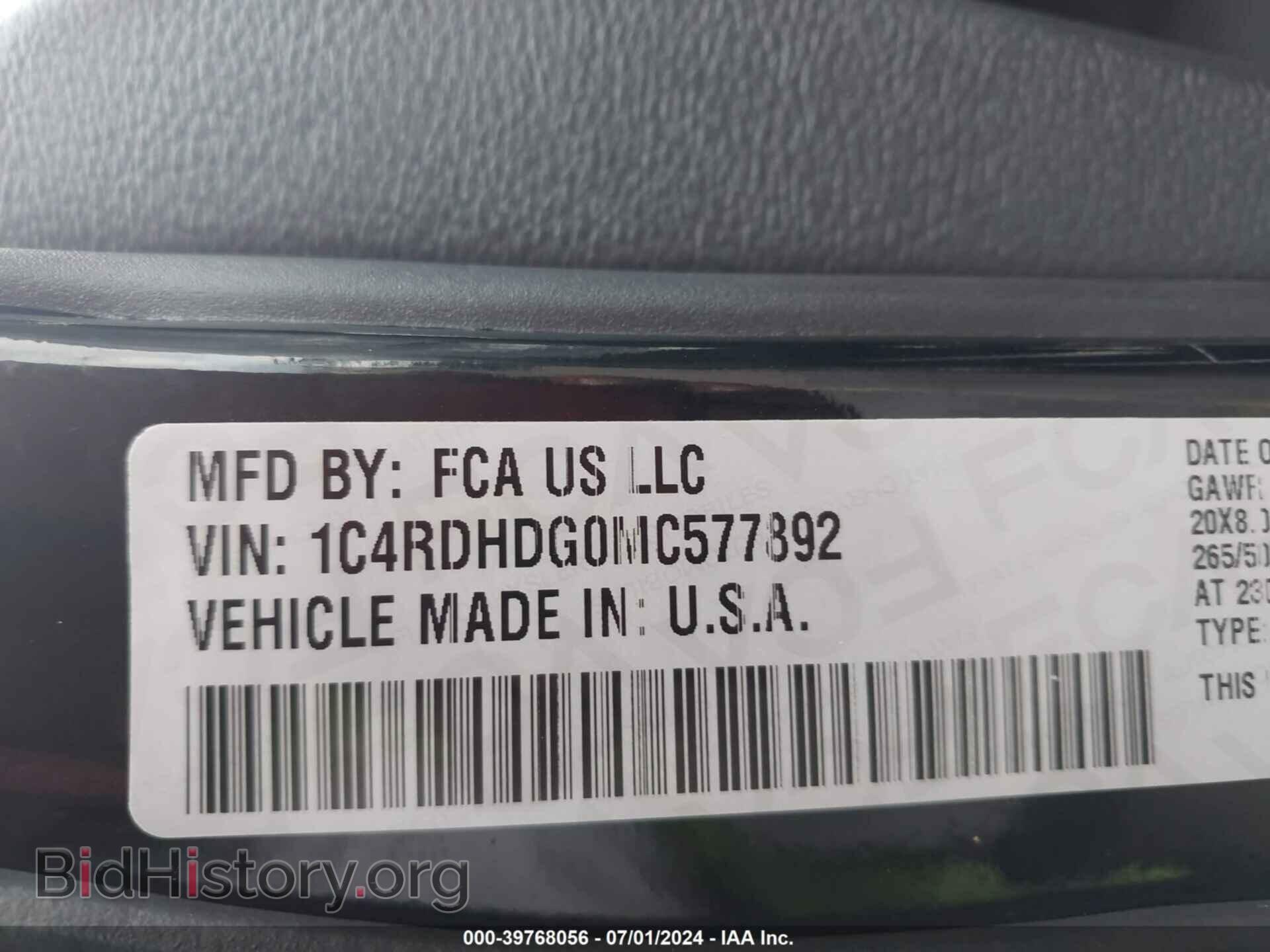 2021 DODGE DURANGO - VIN: 1C4RDHDG0MC577892 - Фото 9