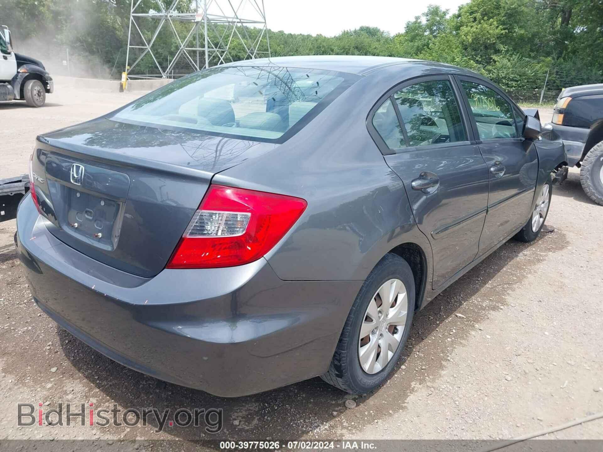 2012 HONDA CIVIC - VIN: 19XFB2F50CE005018 - Фото 4