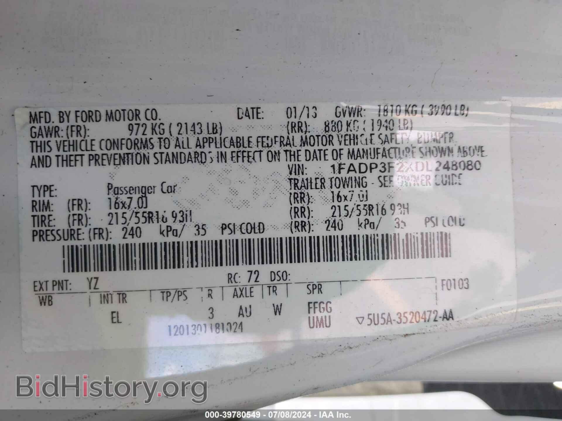 2013 FORD FOCUS - VIN: 1FADP3F2XDL248080 - Photo 9