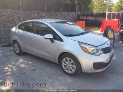 2014 Kia RIO LX, silver — VIN KNADM4A33E6415482, IAAI
