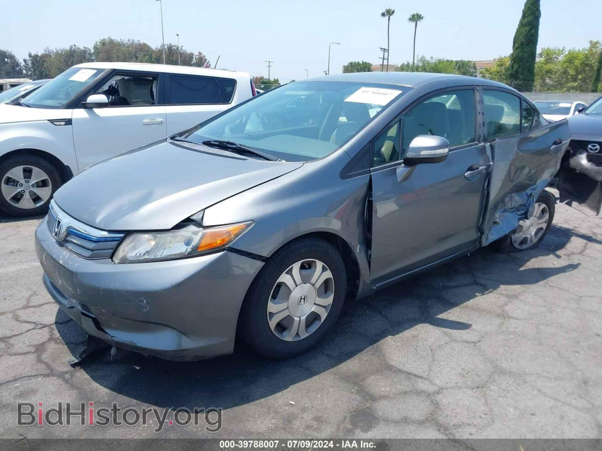 2012 HONDA CIVIC HYBRID - VIN: JHMFB4F21CS008314 - Фото 2