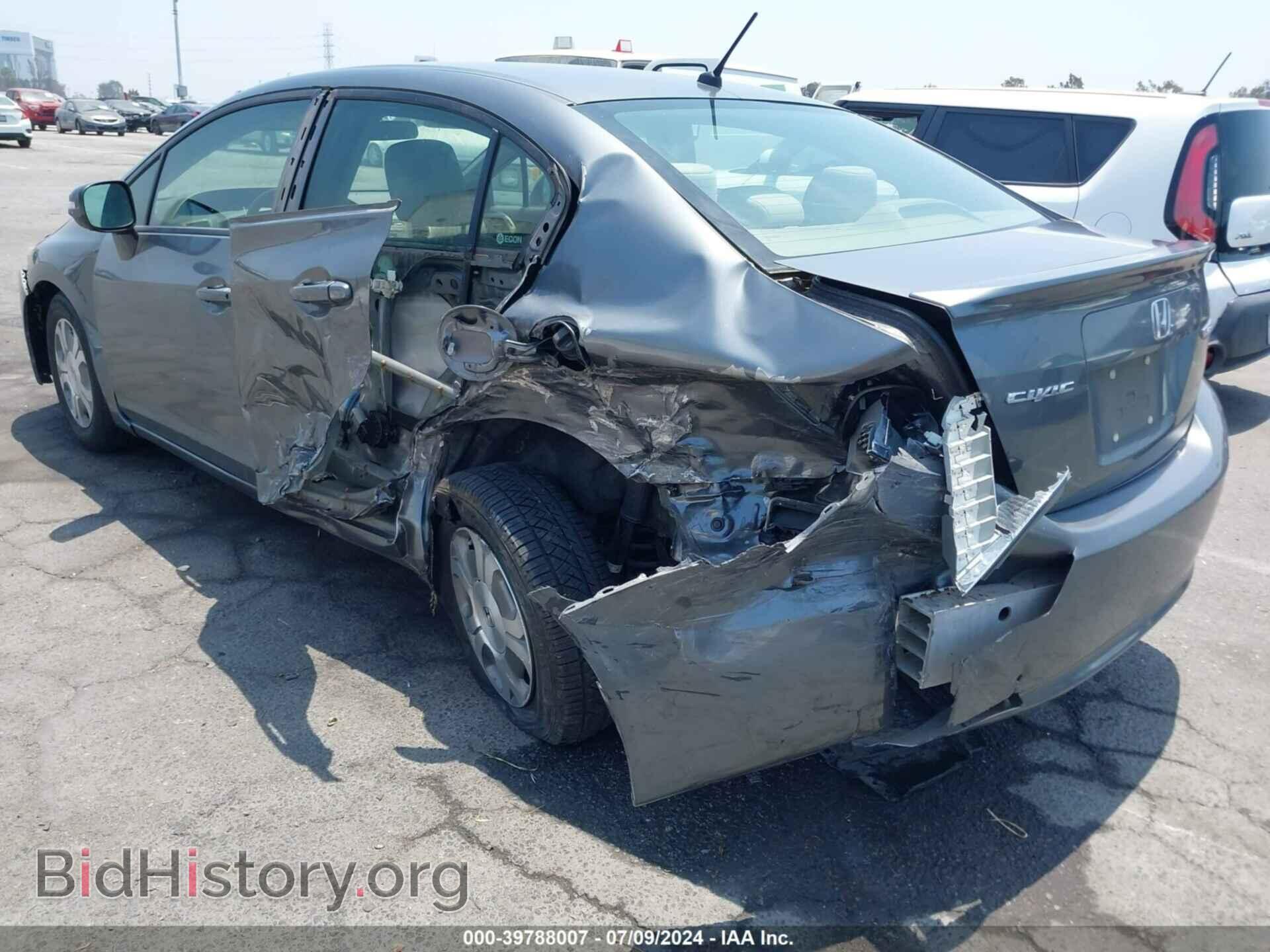 2012 HONDA CIVIC HYBRID - VIN: JHMFB4F21CS008314 - Фото 3