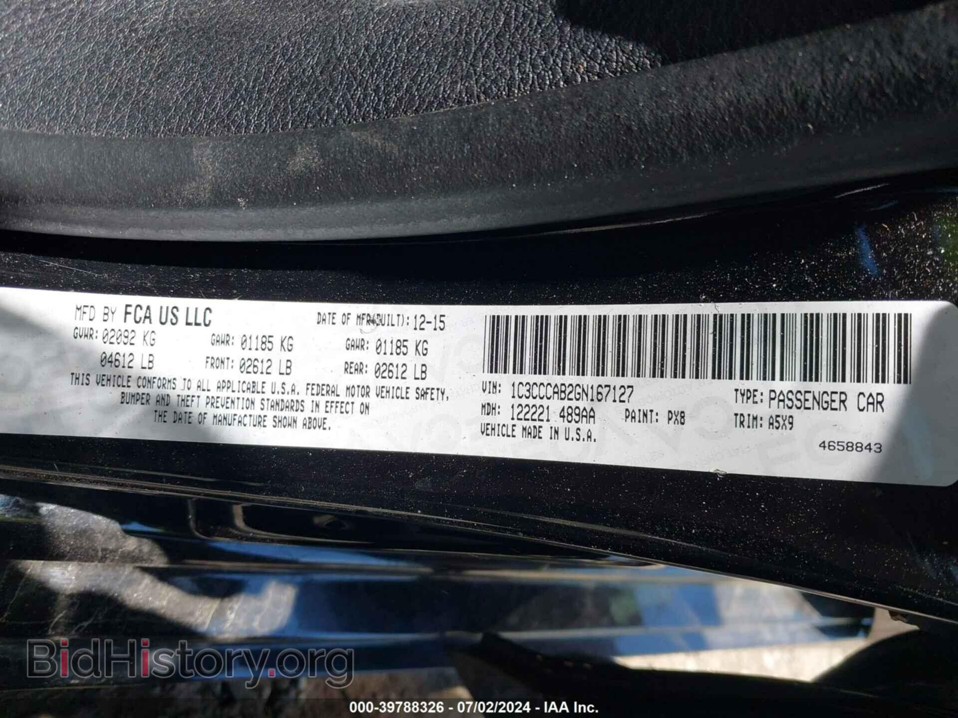 2016 CHRYSLER 200 - VIN: 1C3CCCAB2GN167127 - Фото 9