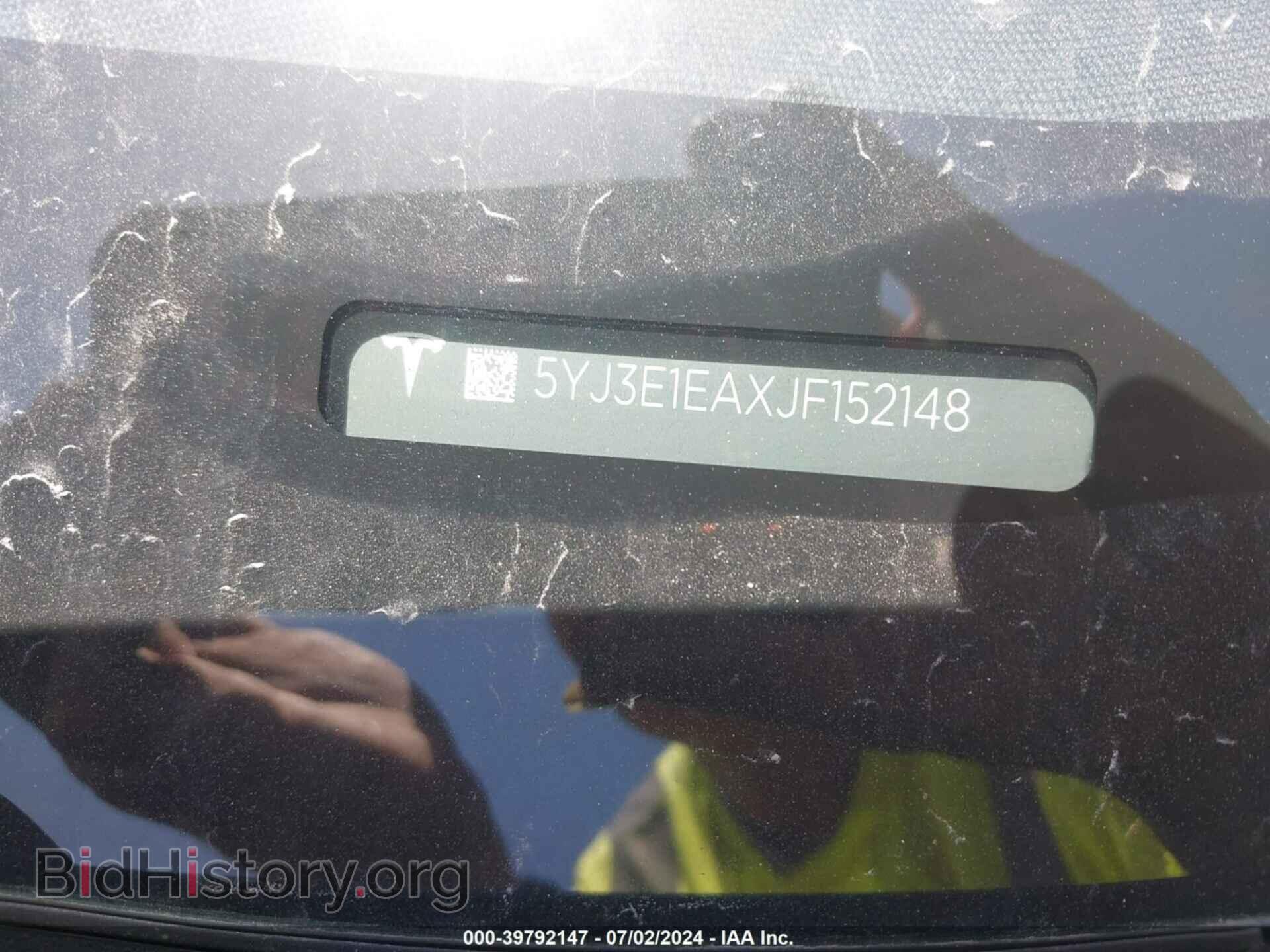 2018 TESLA MODEL 3 - VIN: 5YJ3E1EAXJF152148 - Фото 9