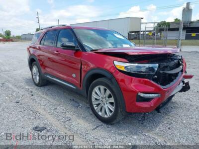 2022 Ford EXPLORER King Ranch, red — VIN 1FM5K8LC9NGB15999, IAAI