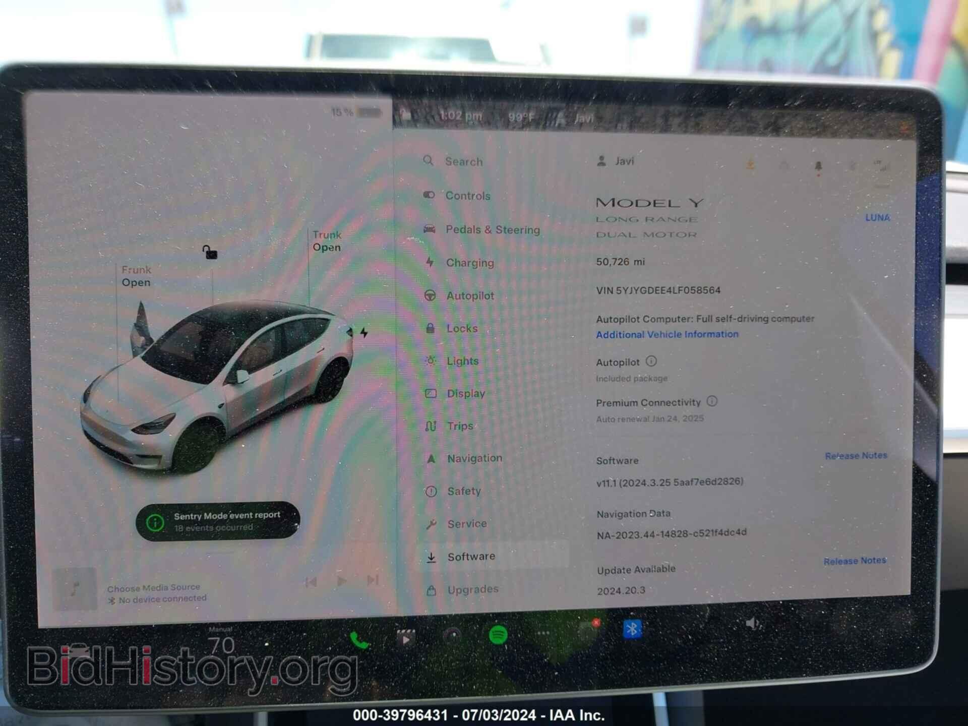 2020 TESLA MODEL Y - VIN: 5YJYGDEE4LF058564 - Фото 17