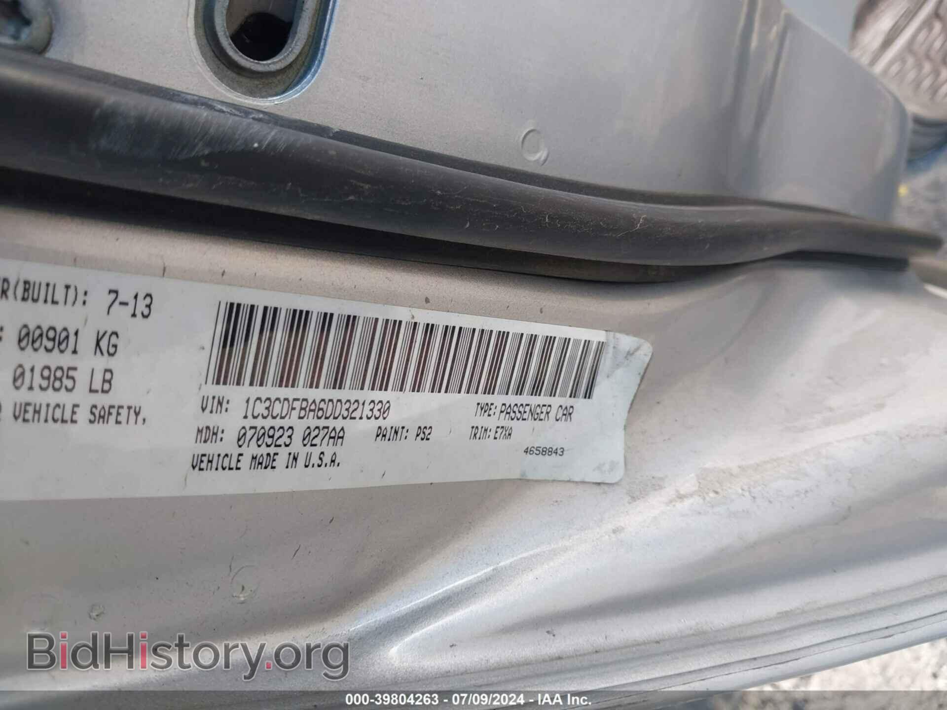 2013 DODGE DART - VIN: 1C3CDFBA6DD321330 - Photo 9
