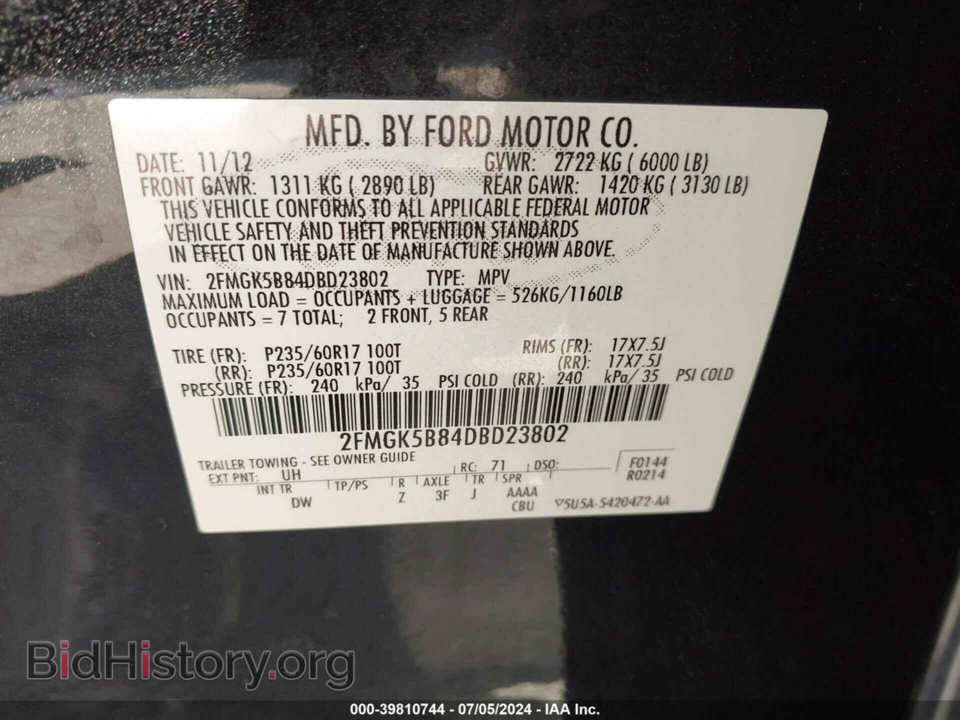 2013 FORD FLEX - VIN: 2FMGK5B84DBD23802 - Photo 9