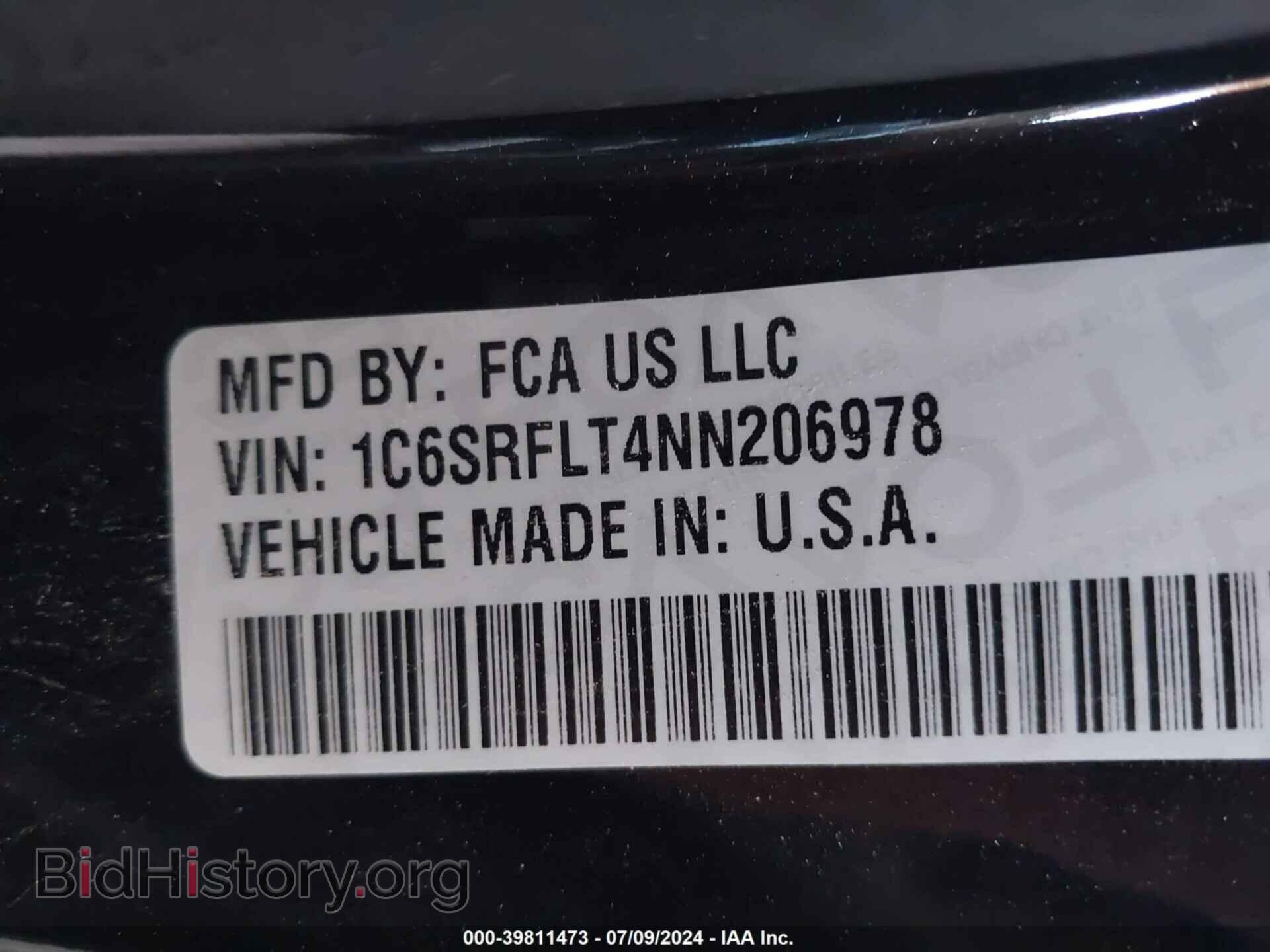 2022 RAM 1500 - VIN: 1C6SRFLT4NN206978 - Фото 9