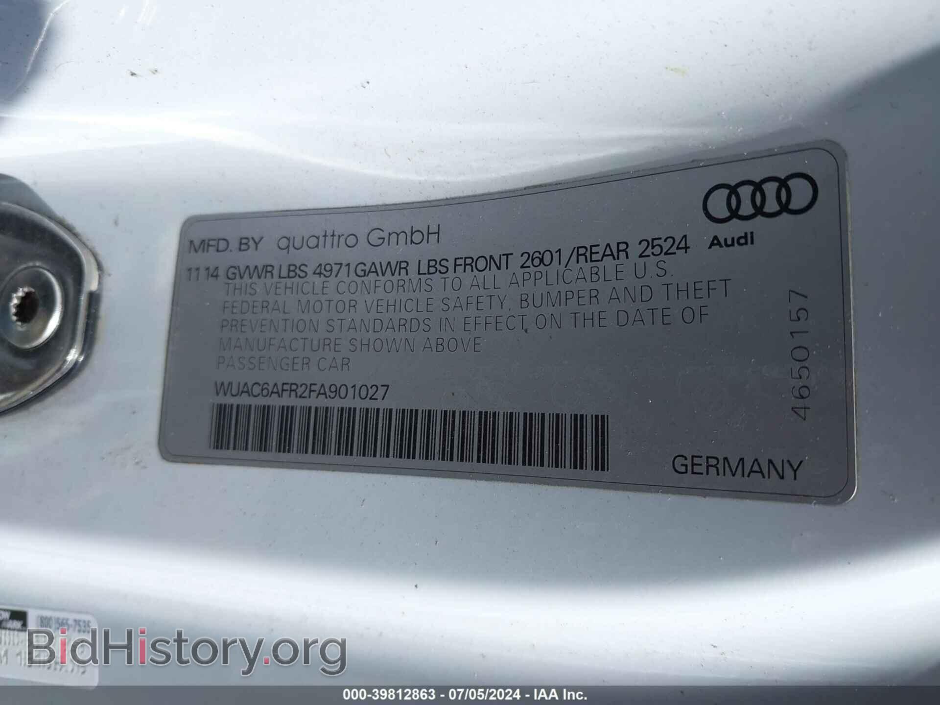 2015 AUDI RS 5 - VIN: WUAC6AFR2FA901027 - Photo 9