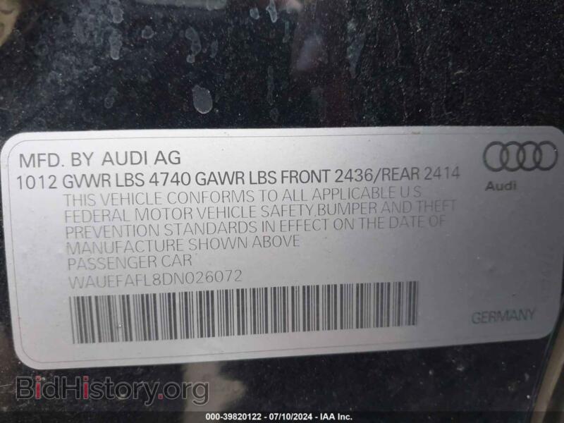2013 Audi A4 (VIN WAUEFAFL8DN026072) — фото 9 из 11