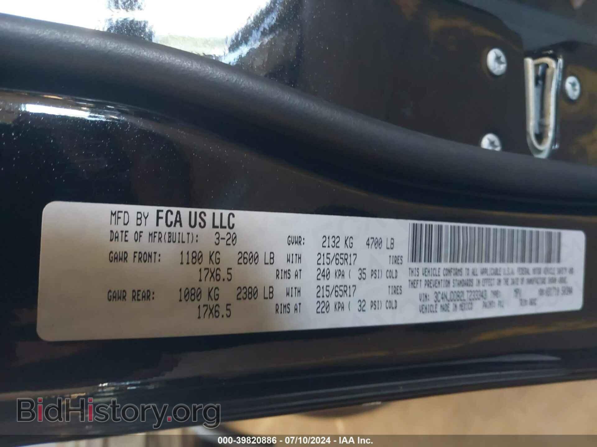 2020 JEEP COMPASS - VIN: 3C4NJDDB2LT233343 - Photo 9