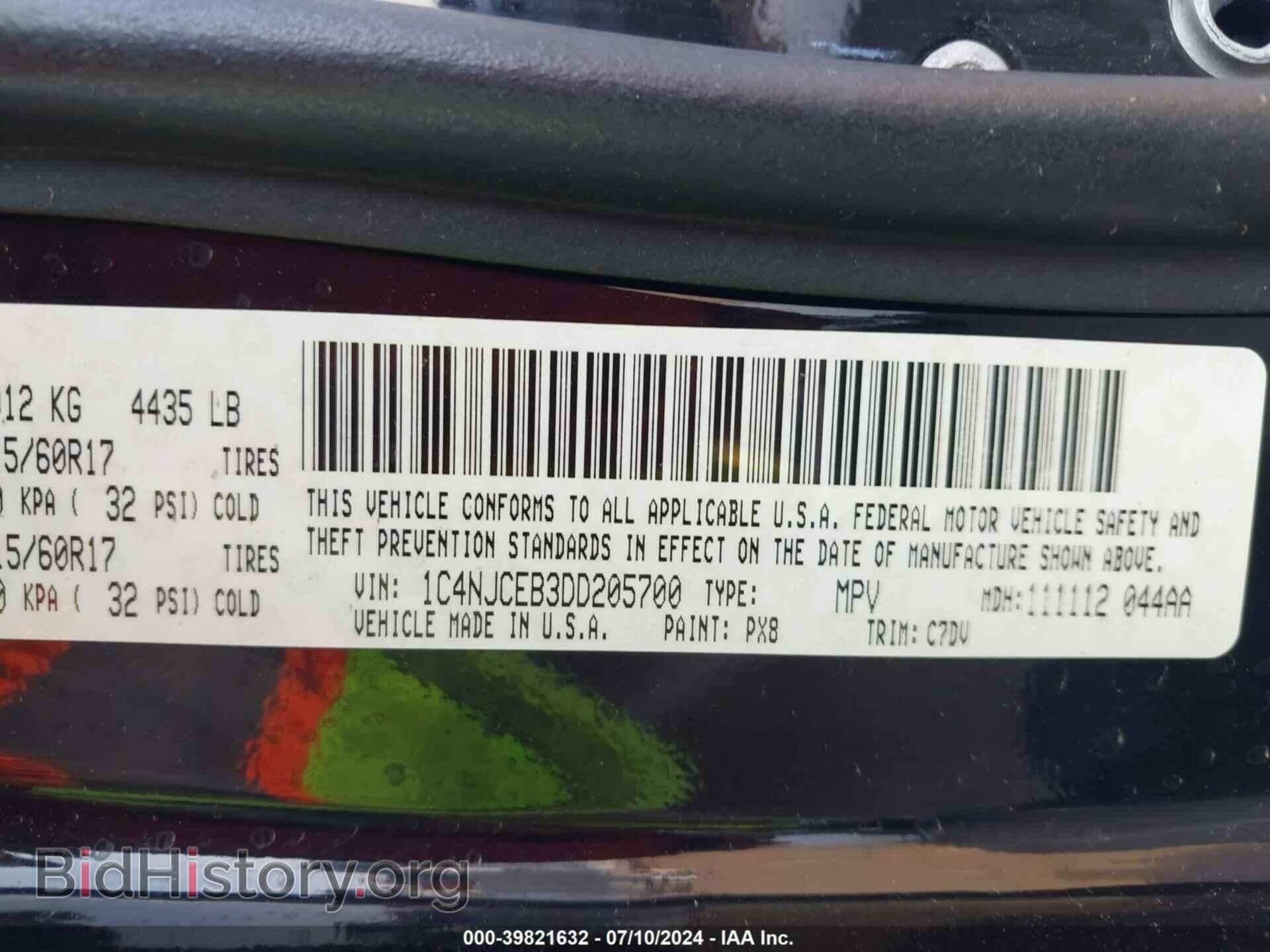 2013 JEEP COMPASS - VIN: 1C4NJCEB3DD205700 - Photo 9