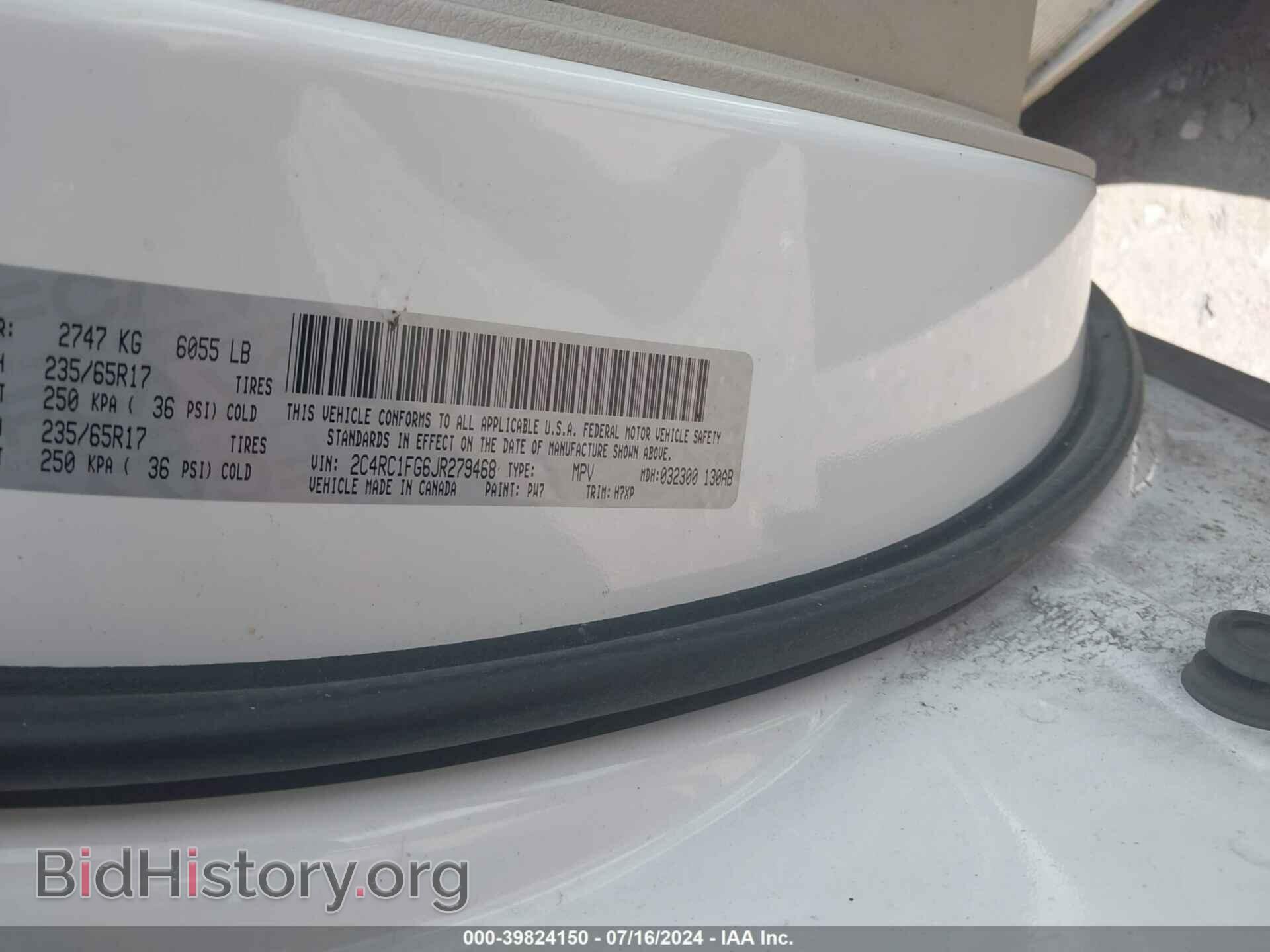 2018 CHRYSLER PACIFICA - VIN: 2C4RC1FG6JR279468 - Photo 9