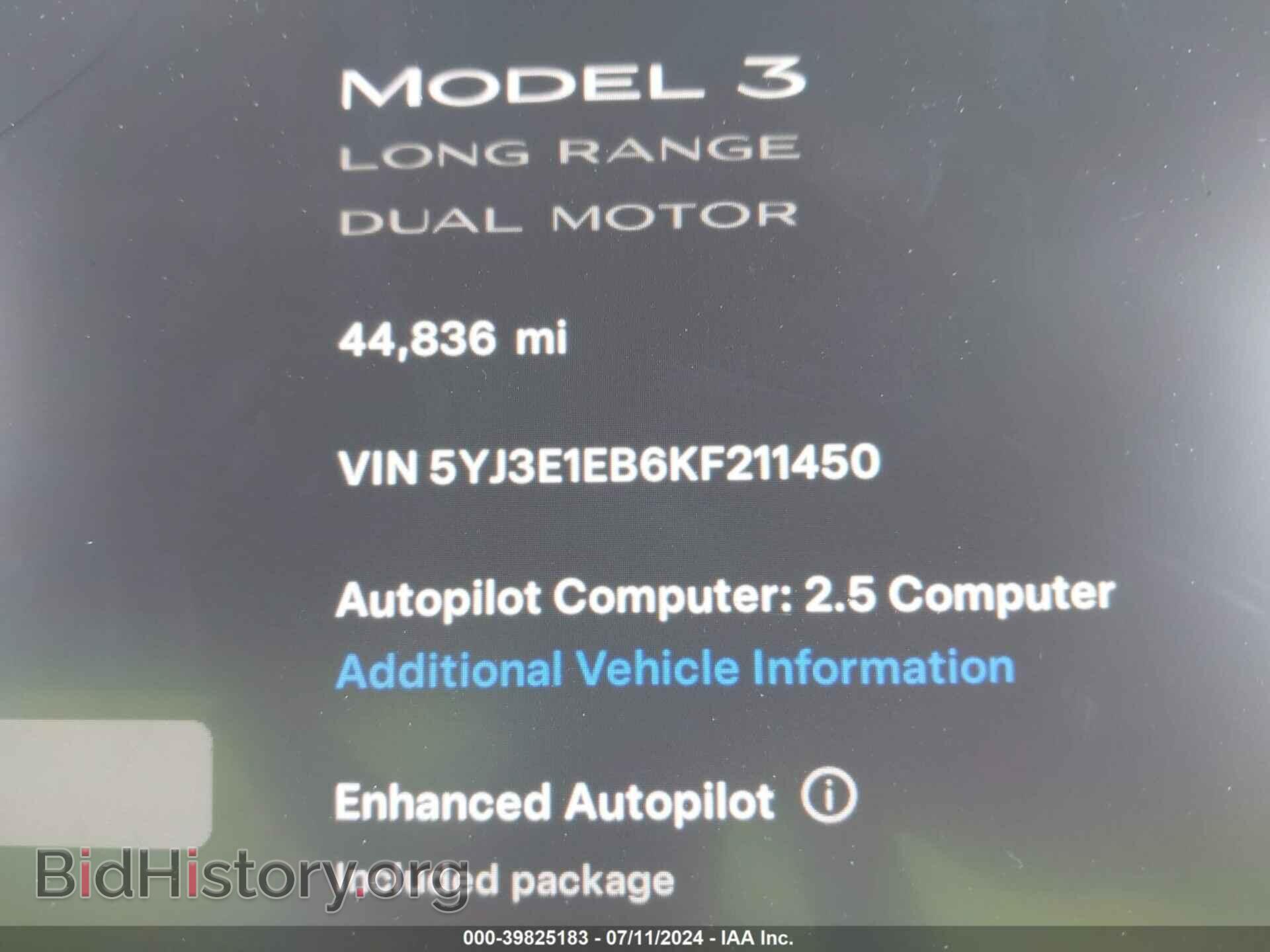 2019 TESLA MODEL 3 - VIN: 5YJ3E1EB6KF211450 - Photo 7