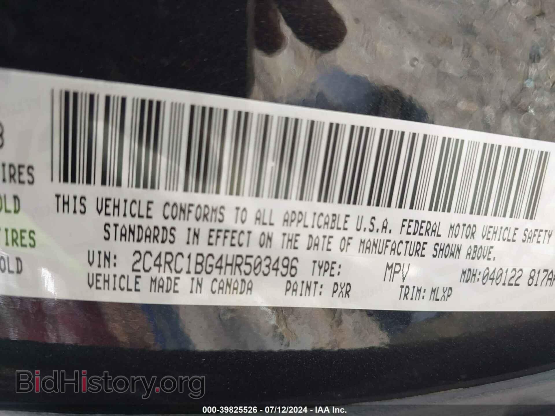 2017 CHRYSLER PACIFICA - VIN: 2C4RC1BG4HR503496 - Photo 9