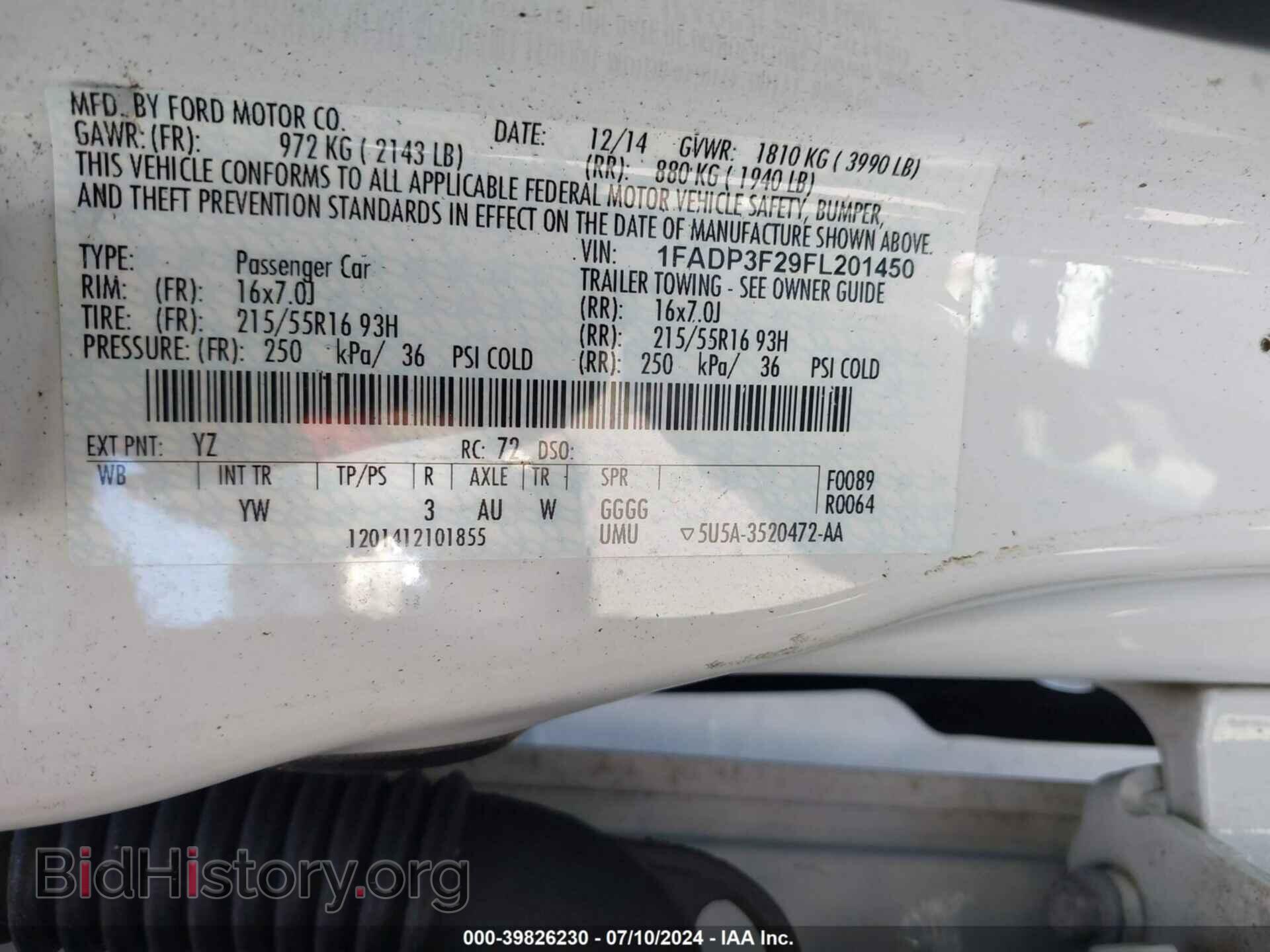 2015 FORD FOCUS - VIN: 1FADP3F29FL201450 - Photo 9