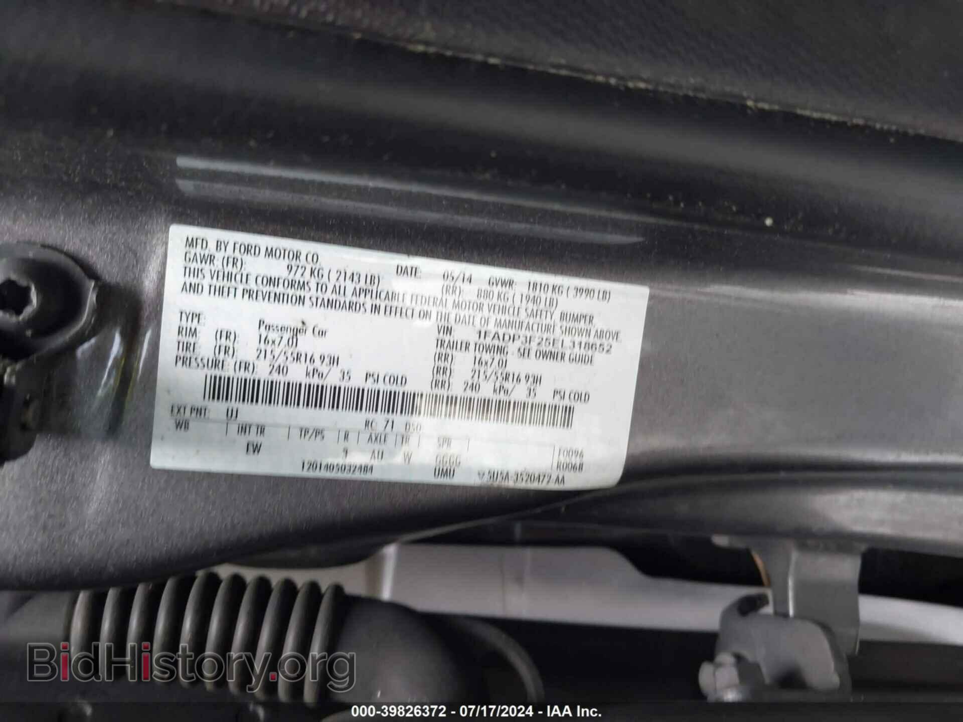 2014 FORD FOCUS - VIN: 1FADP3F25EL318652 - Photo 9