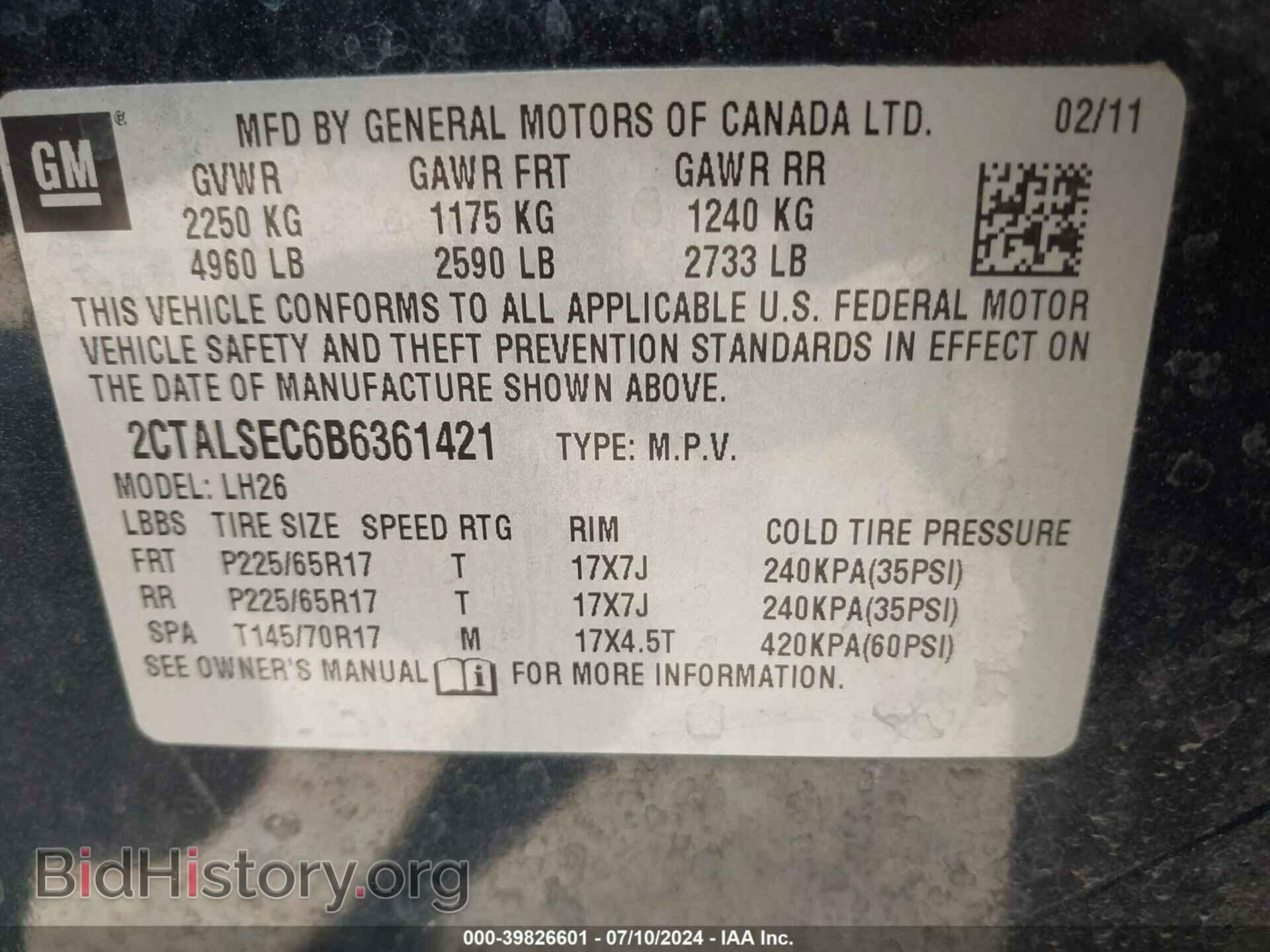 2011 GMC TERRAIN - VIN: 2CTALSEC6B6361421 - Photo 9