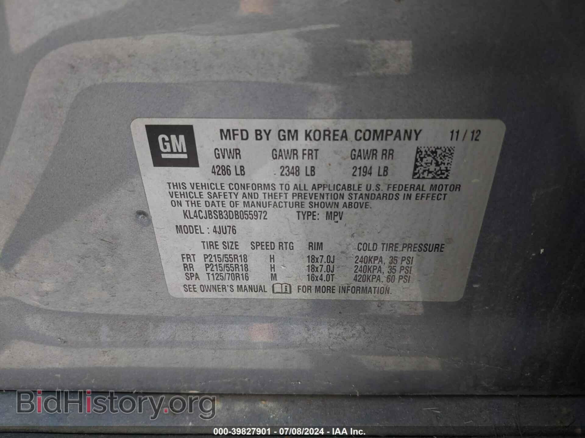 2013 BUICK ENCORE - VIN: KL4CJBSB3DB055972 - Photo 9