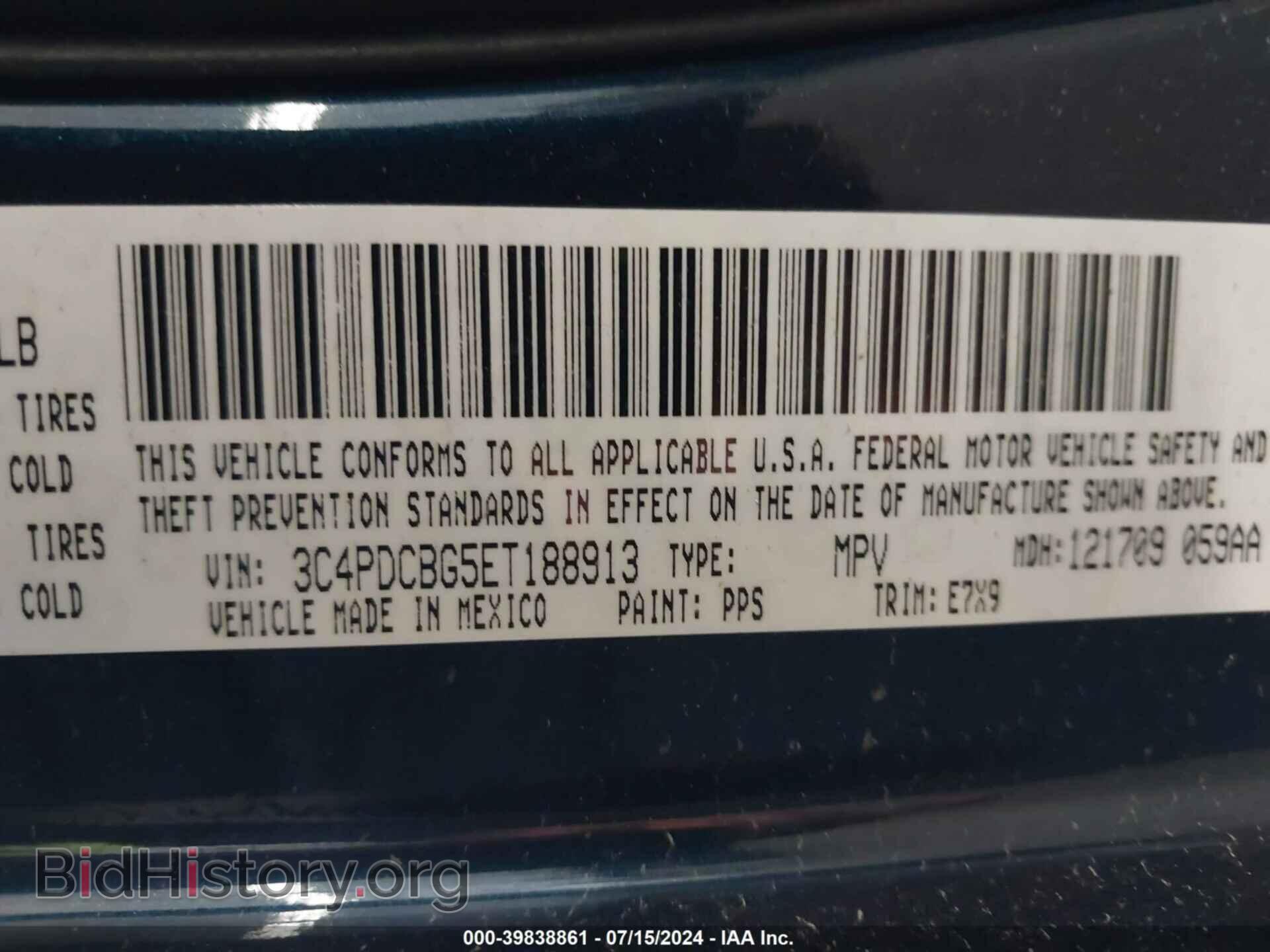 2014 DODGE JOURNEY - VIN: 3C4PDCBG5ET188913 - Photo 9