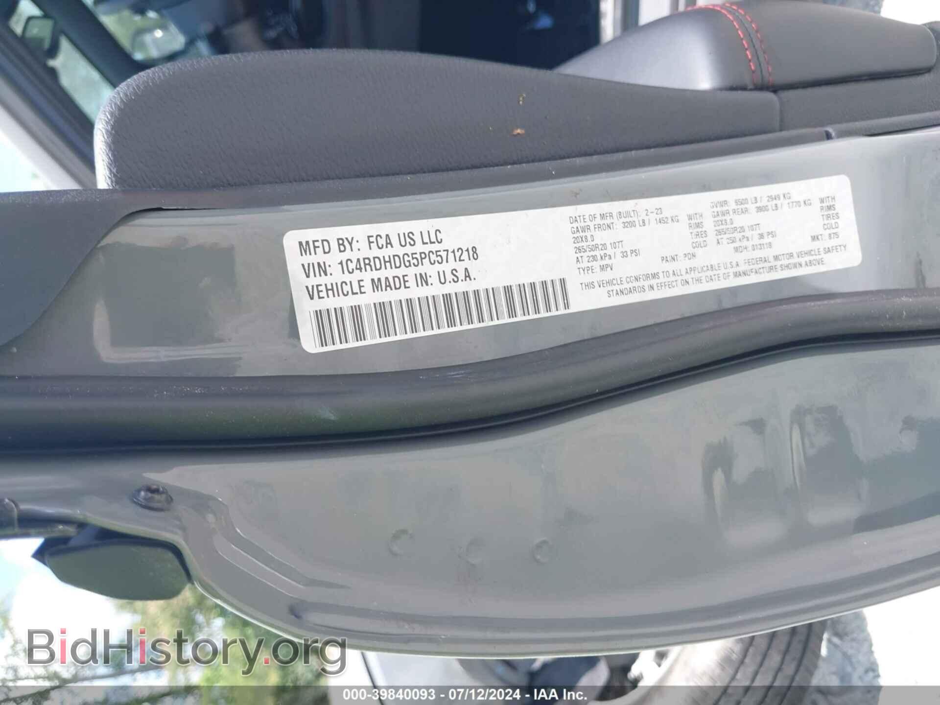 2023 DODGE DURANGO - VIN: 1C4RDHDG5PC571218 - Фото 9