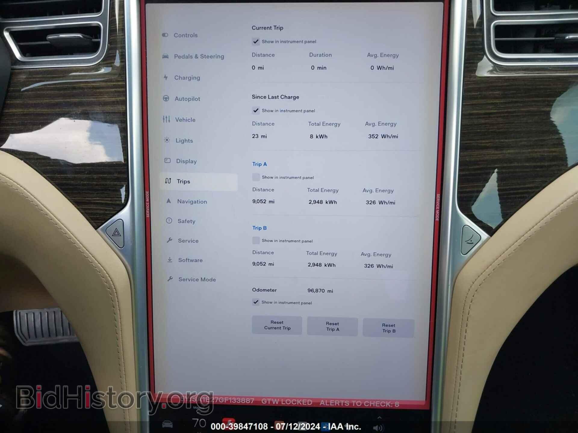 2016 TESLA MODEL S - VIN: 5YJSA1E27GF133887 - Photo 7