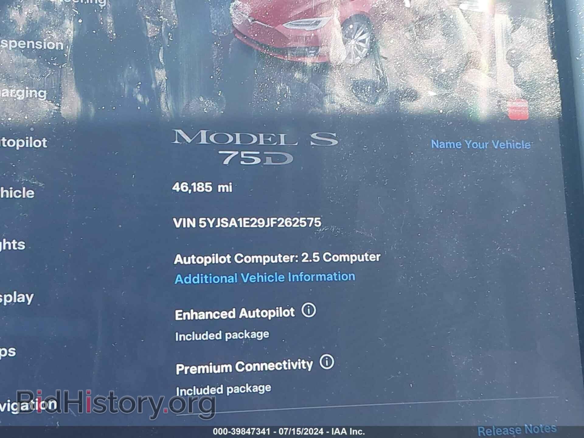 2018 TESLA MODEL S - VIN: 5YJSA1E29JF262575 - Photo 7