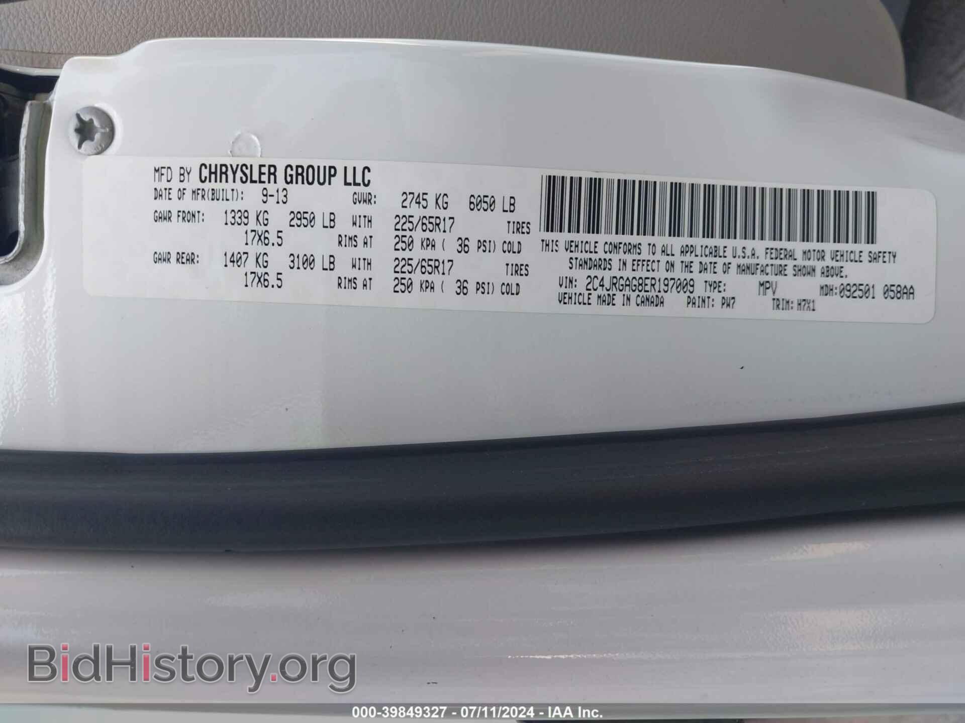 2014 RAM CARGO - VIN: 2C4JRGAG8ER197009 - Photo 9