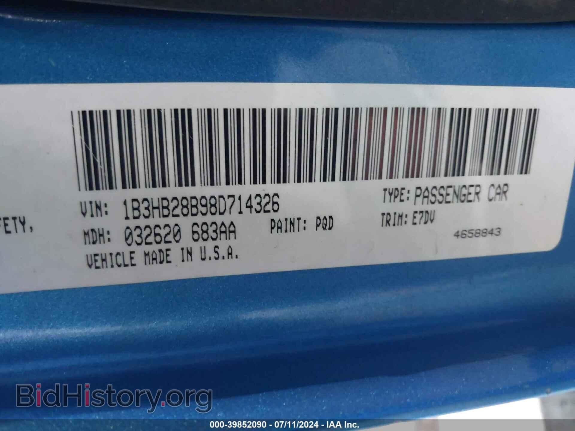 2008 DODGE CALIBER - VIN: 1B3HB28B98D714326 - Фото 9