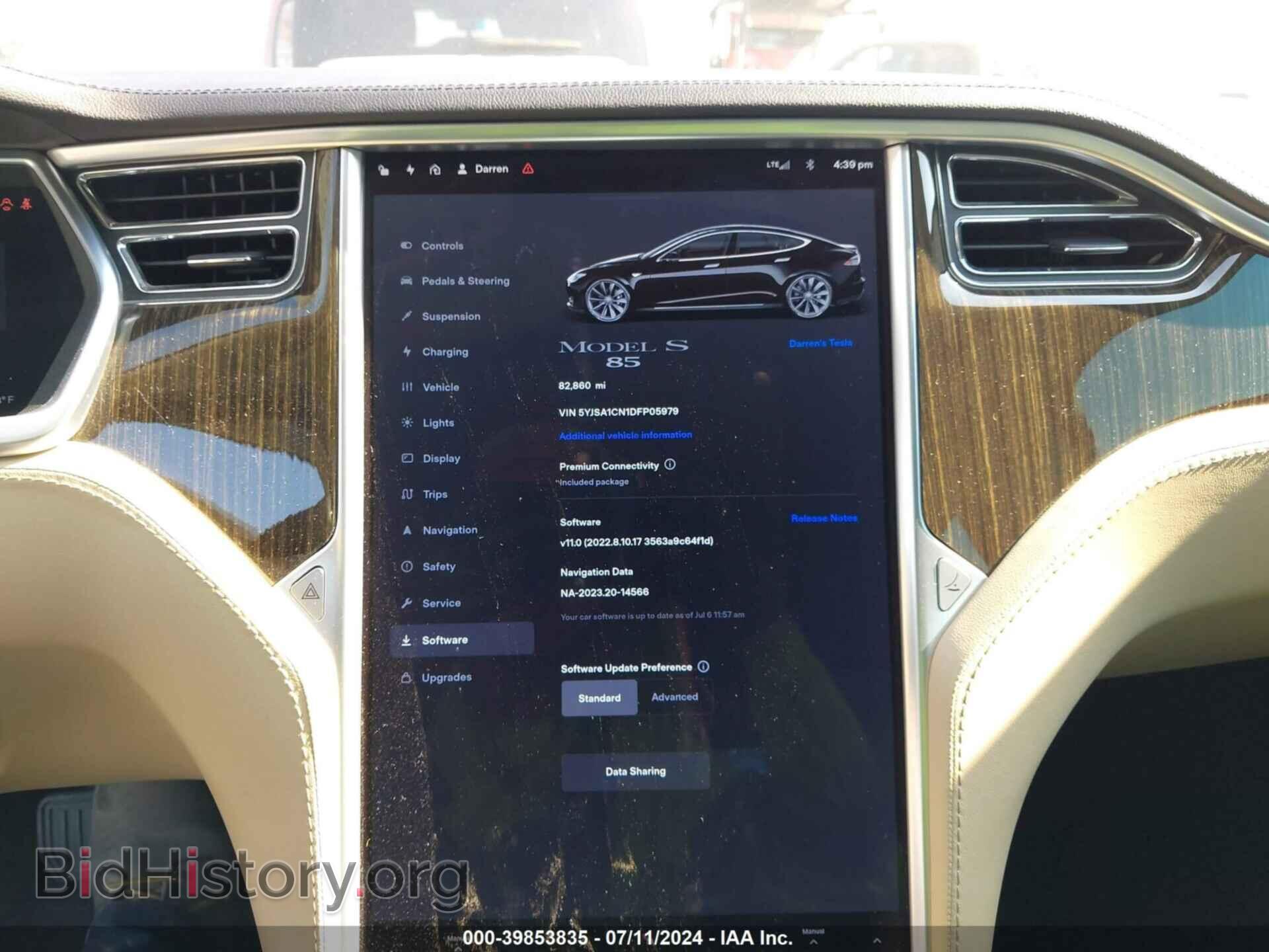 2013 TESLA MODEL S - VIN: 5YJSA1CN1DFP05979 - Фото 7