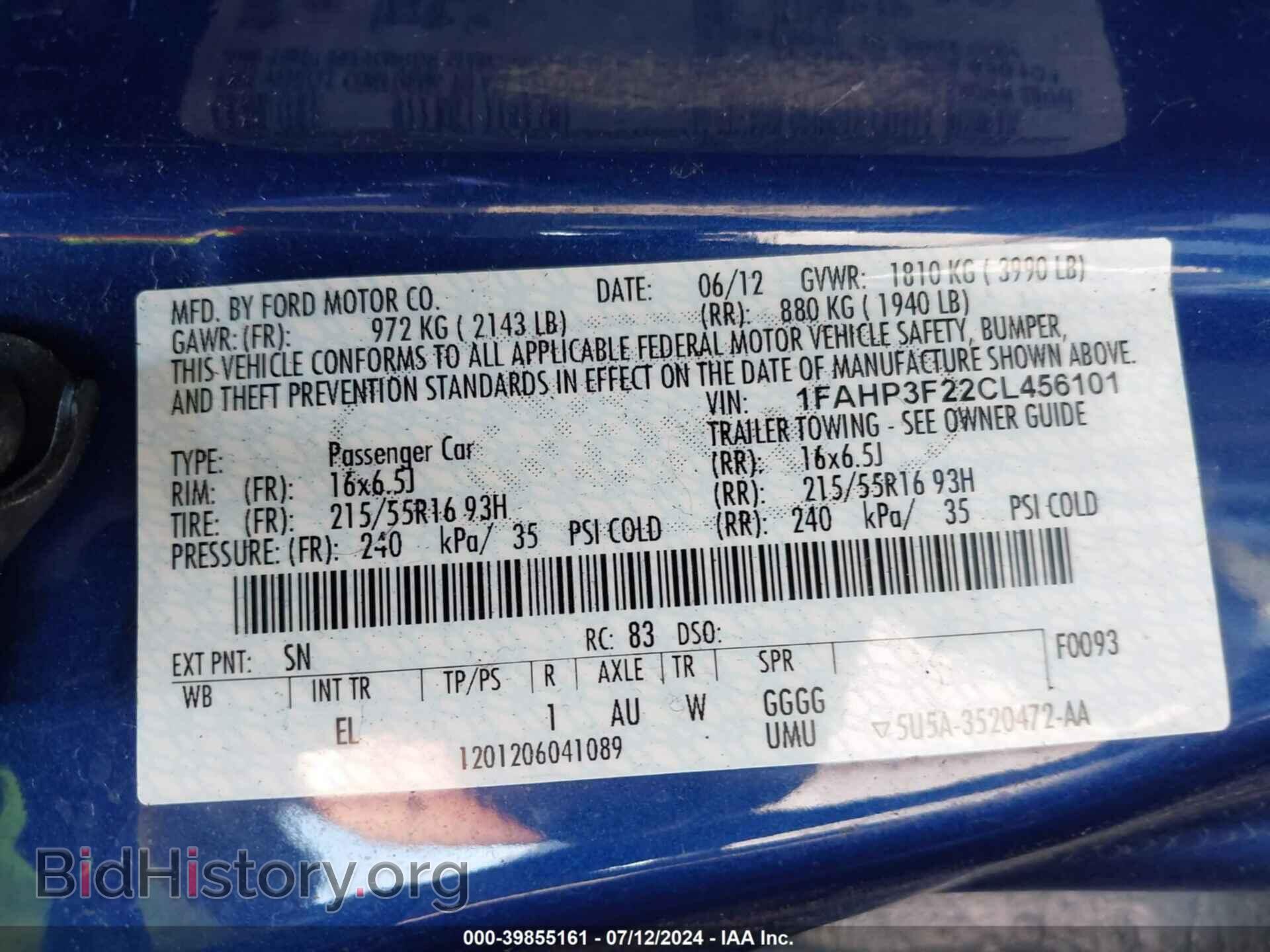 2012 FORD FOCUS - VIN: 1FAHP3F22CL456101 - Photo 9