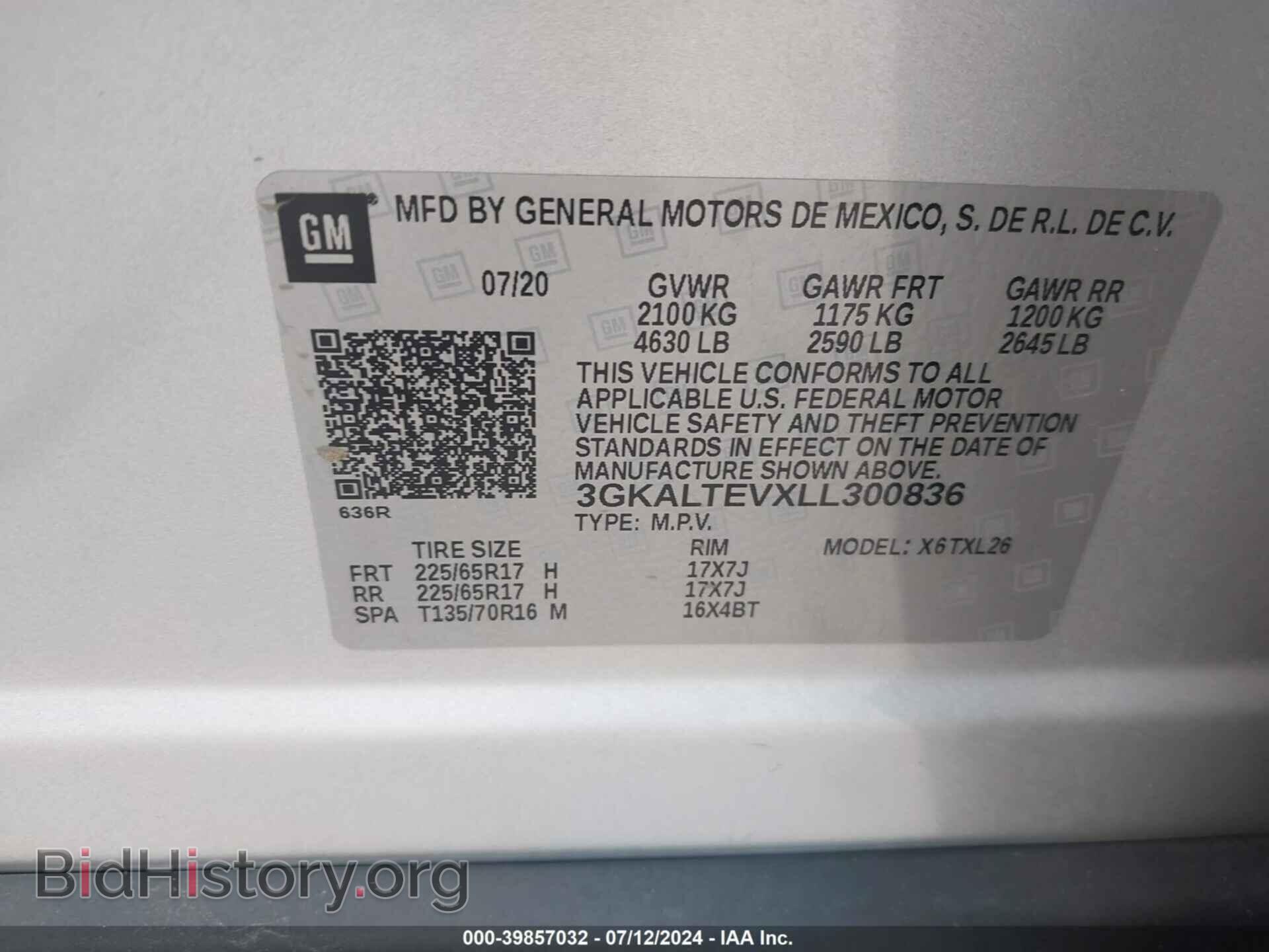 2020 GMC TERRAIN - VIN: 3GKALTEVXLL300836 - Фото 9
