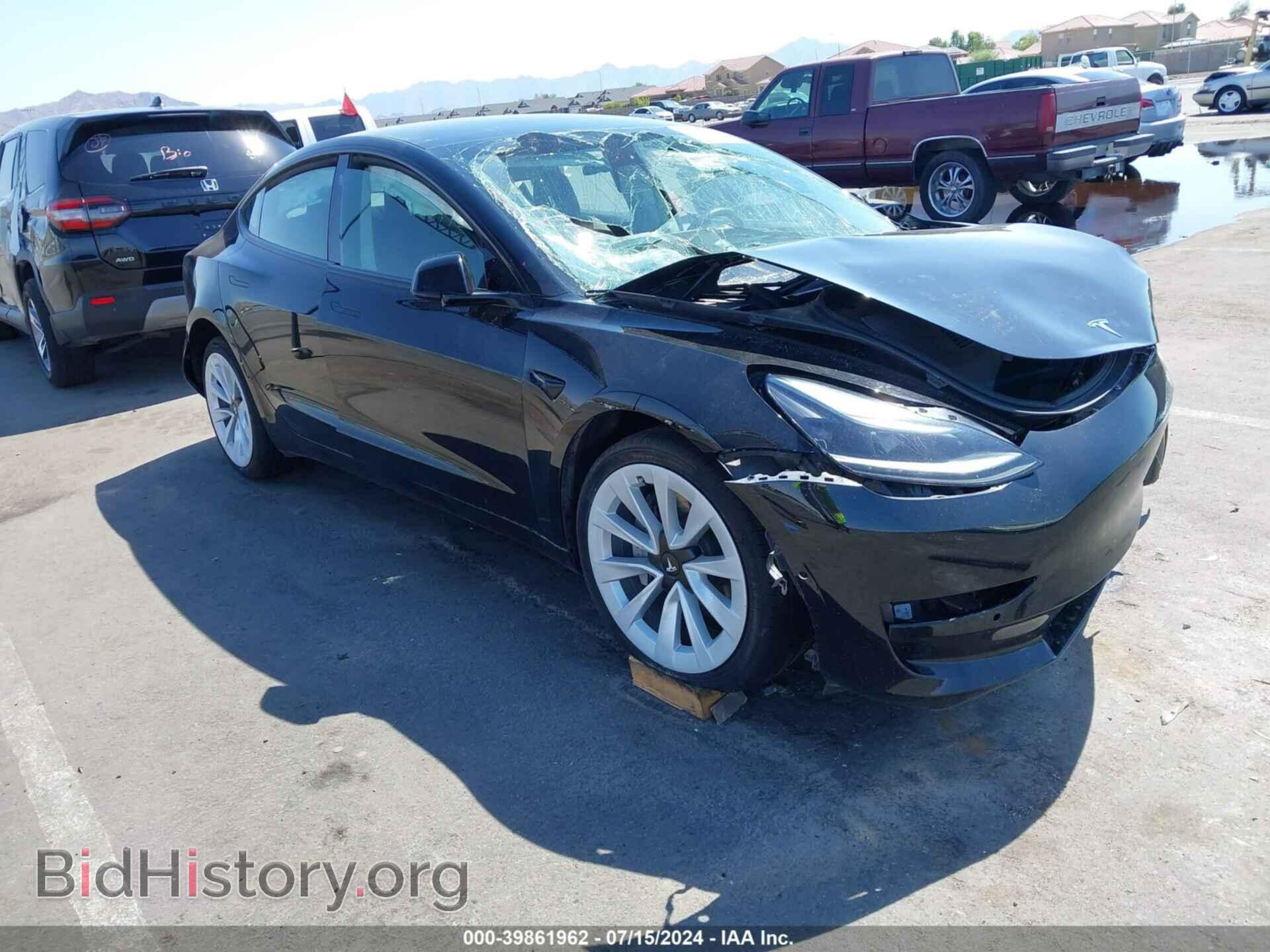 Photo 5YJ3E1EA3NF291172 - TESLA MODEL 3 2022