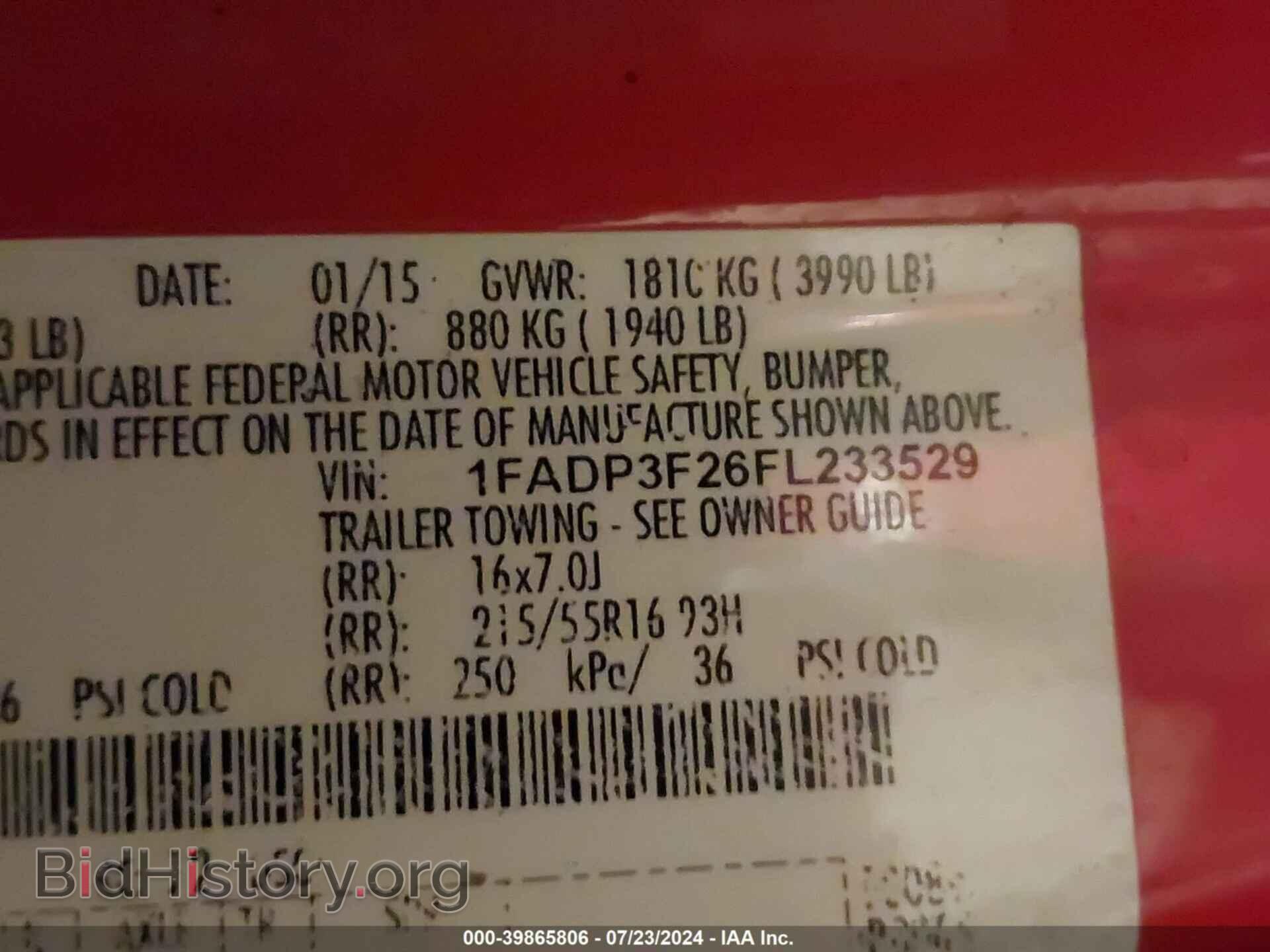 2015 FORD FOCUS - VIN: 1FADP3F26FL233529 - Фото 9