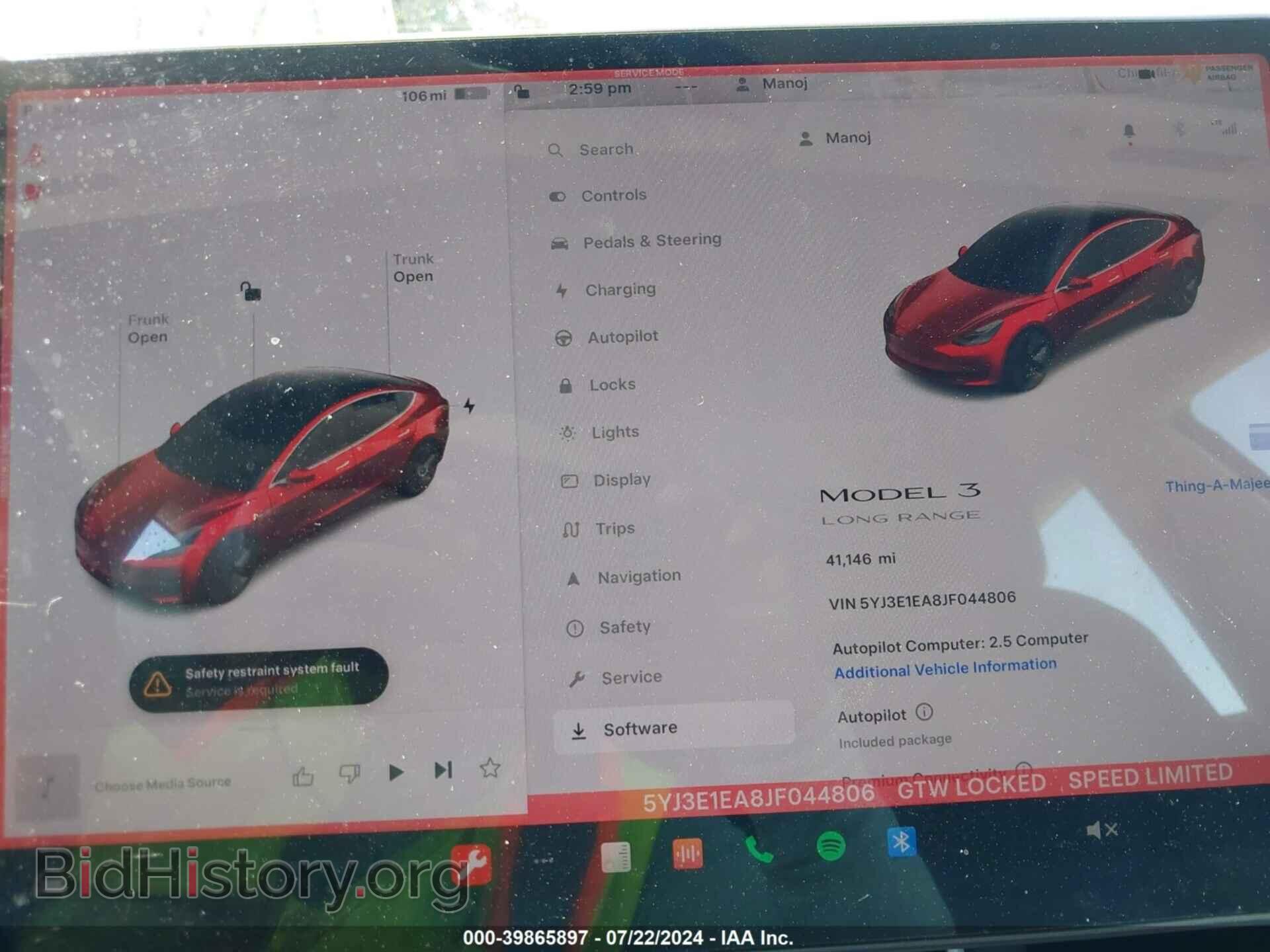 2018 TESLA MODEL 3 - VIN: 5YJ3E1EA8JF044806 - Фото 19