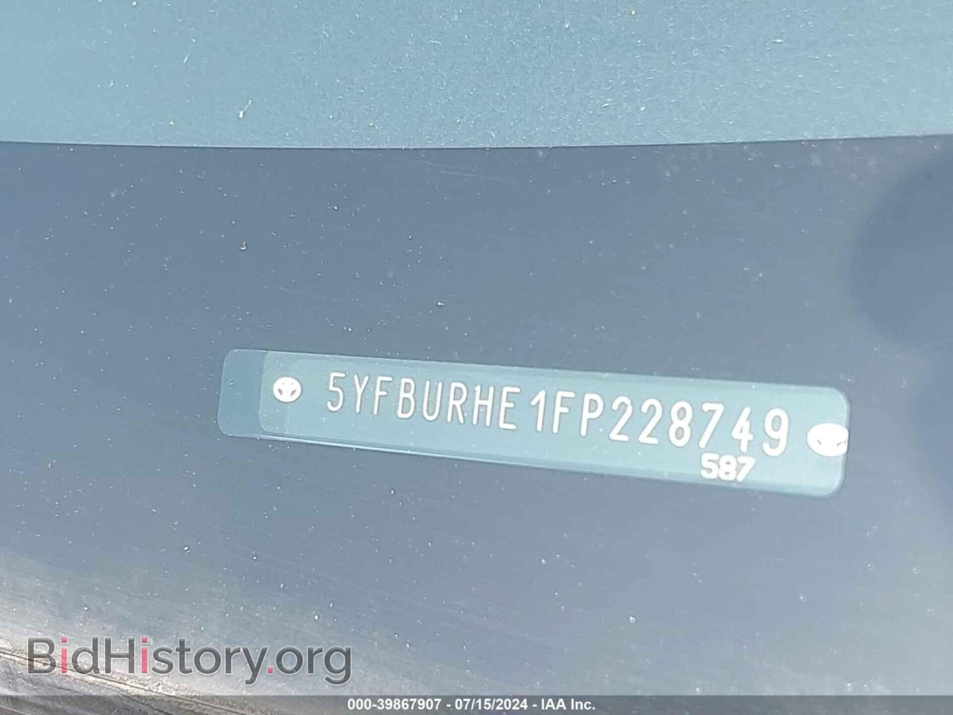 2015 TOYOTA COROLLA - VIN: 5YFBURHE1FP228749 - Photo 9