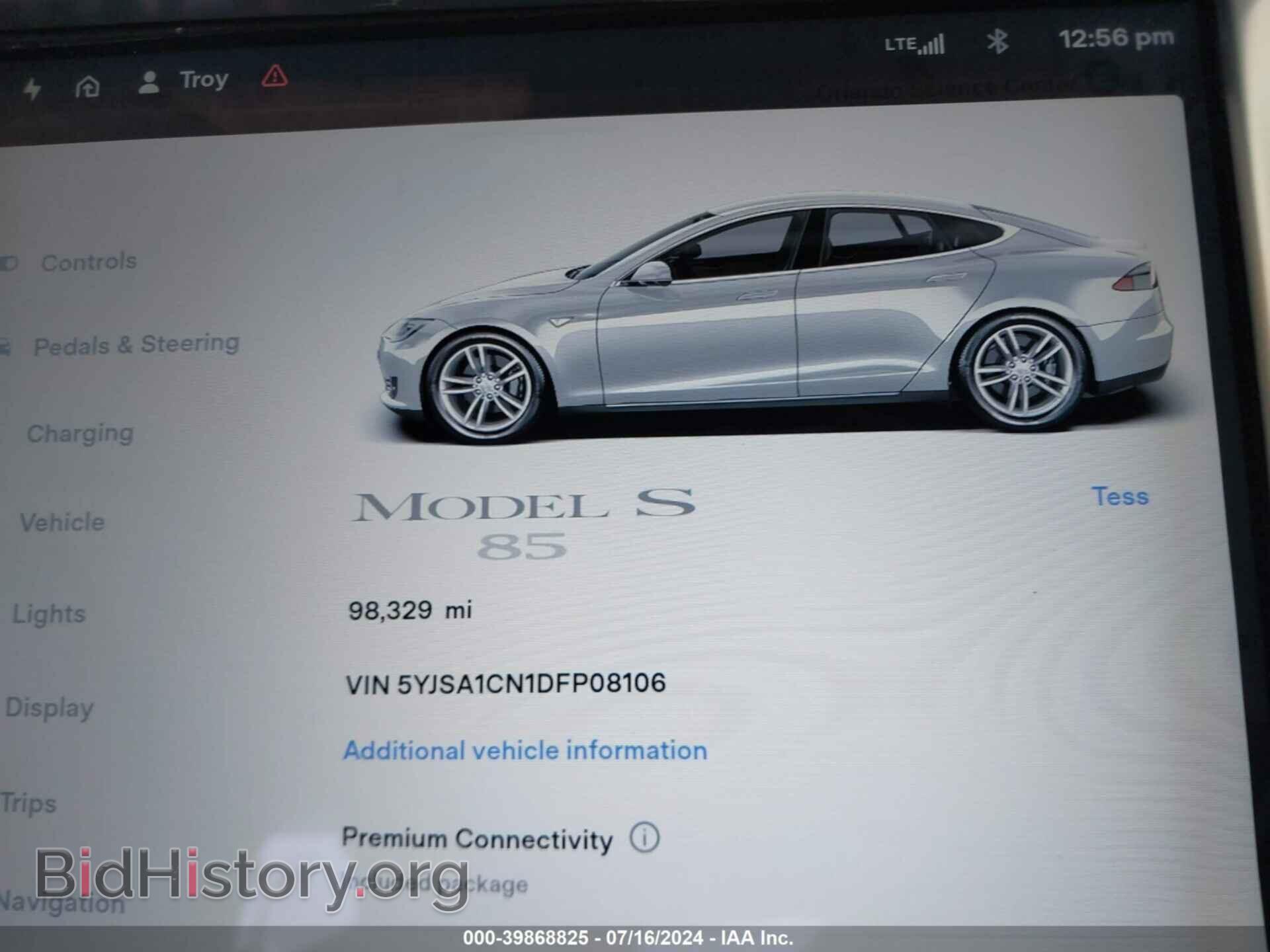 2013 TESLA MODEL S - VIN: 5YJSA1CN1DFP08106 - Фото 7